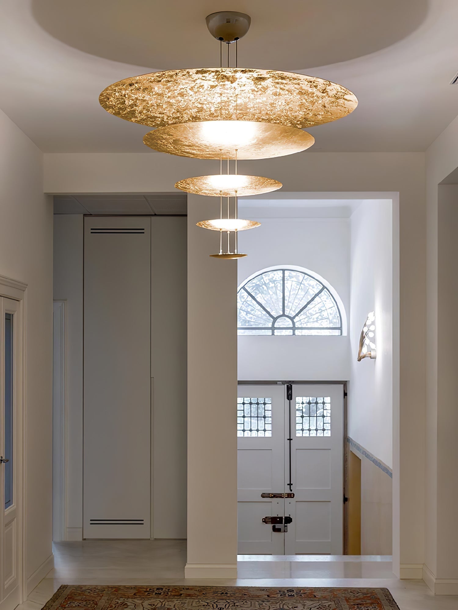 Zathaara Layered Gold Foil Pendant Light - Letslighting