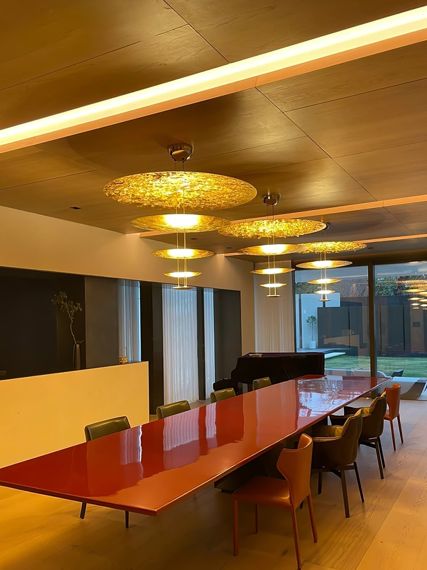 Zathaara Layered Gold Foil Pendant Light - Letslighting