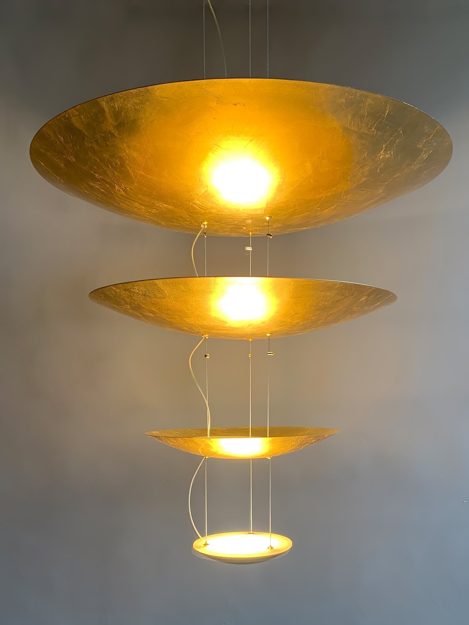 Zathaara Layered Gold Foil Pendant Light - Letslighting