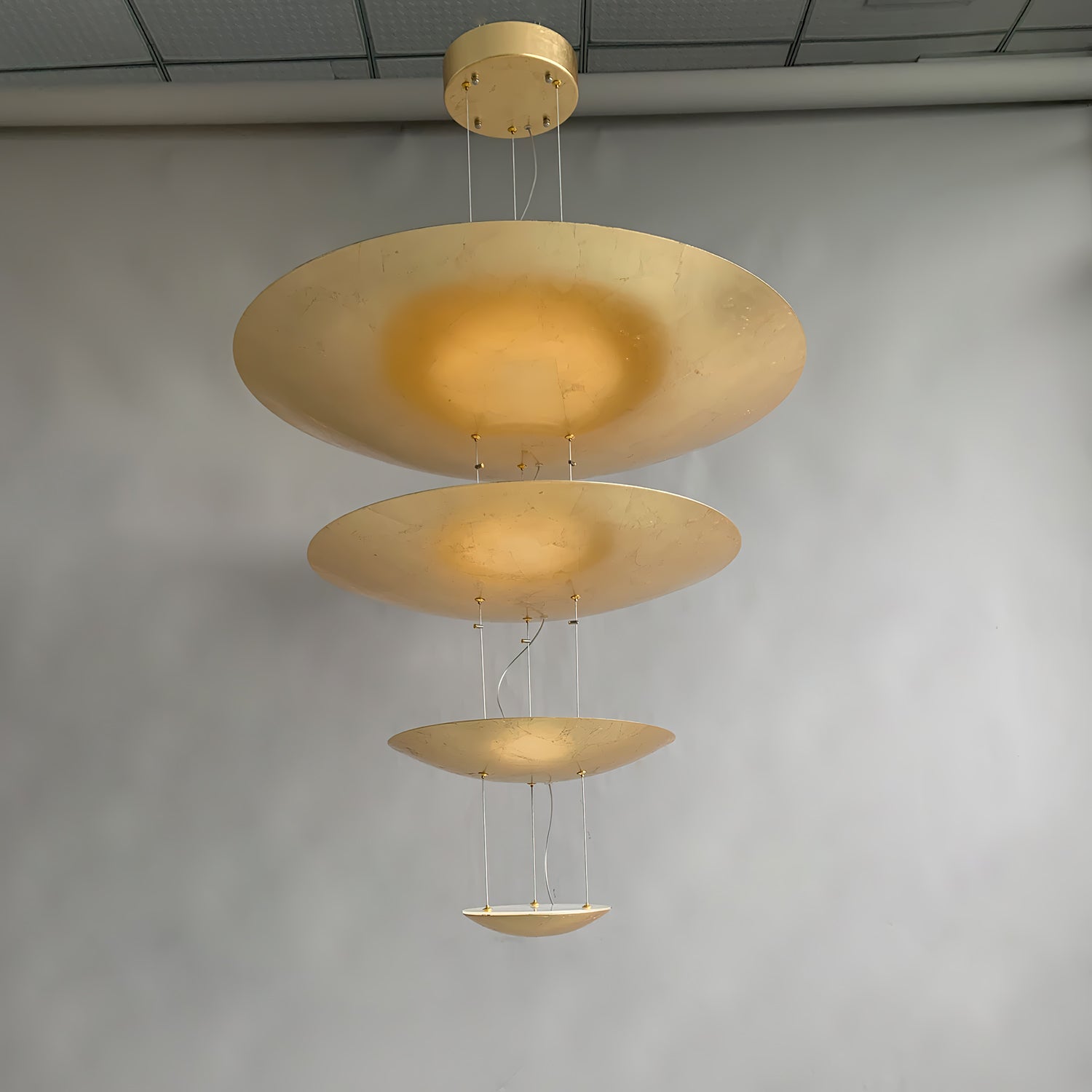 Zathaara Layered Gold Foil Pendant Light - Letslighting