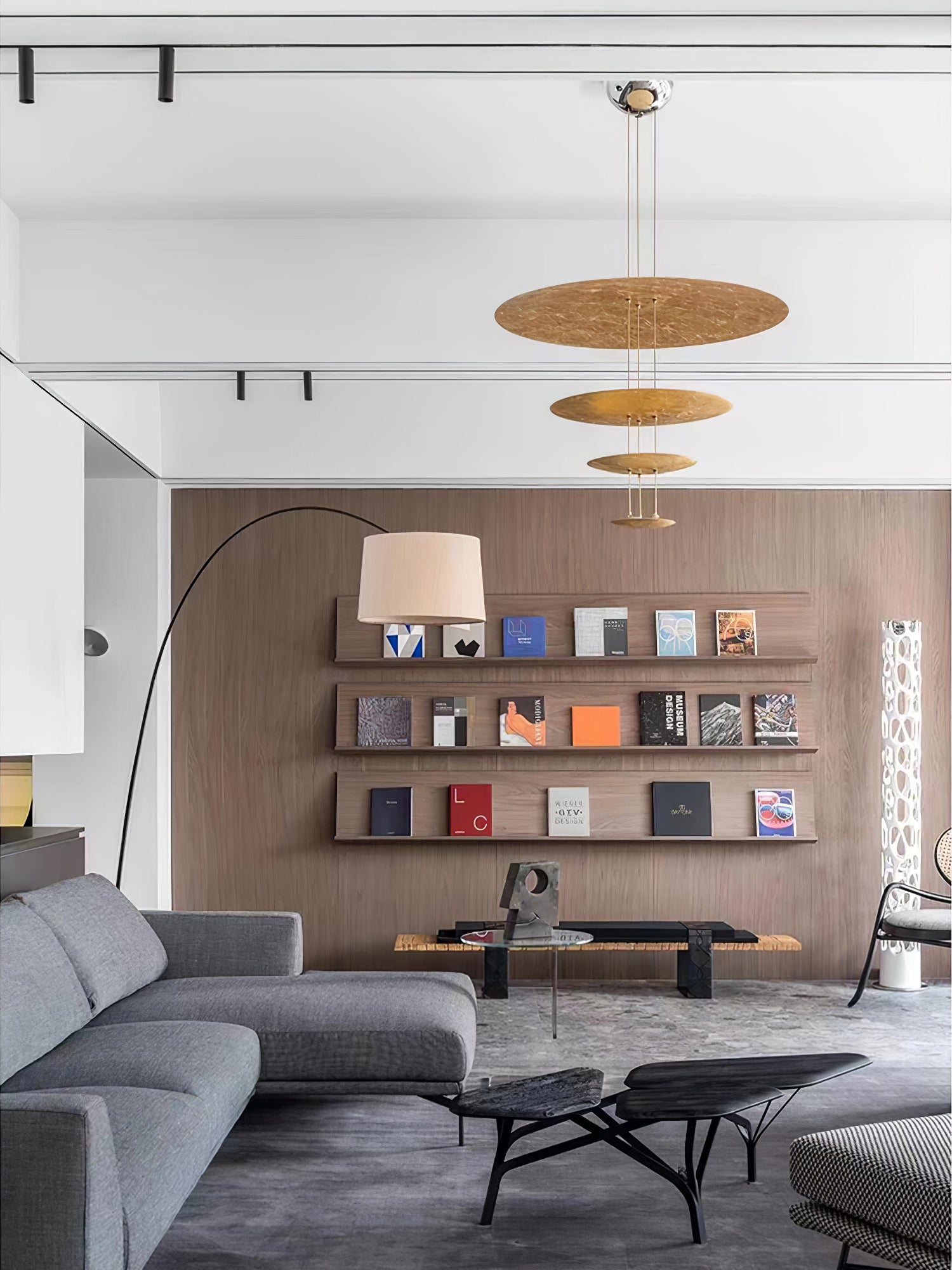 Zathaara Layered Gold Foil Pendant Light - Letslighting