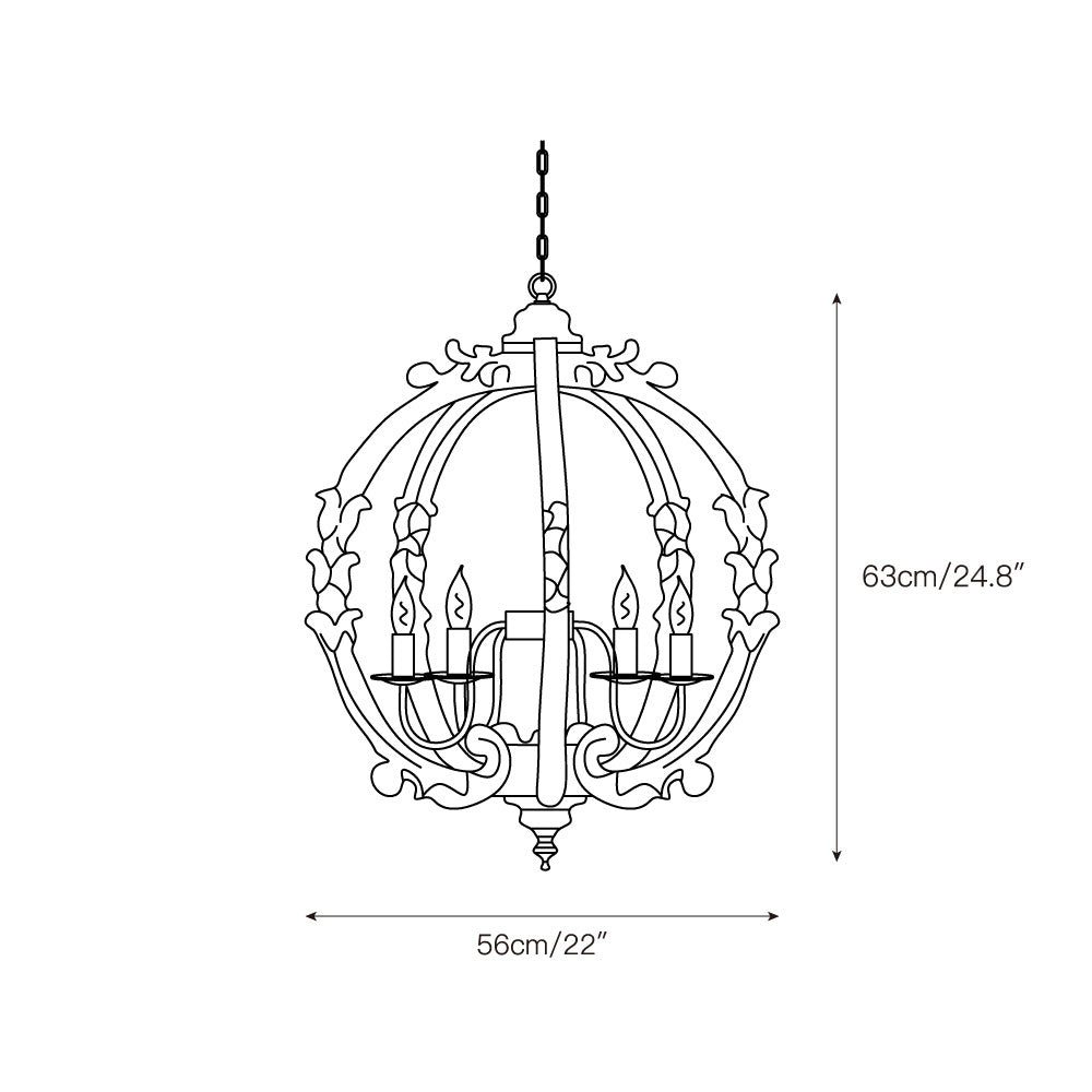 Vathais Vintage Industrial Wood Metal Pendant Lamp - Lamp Copper