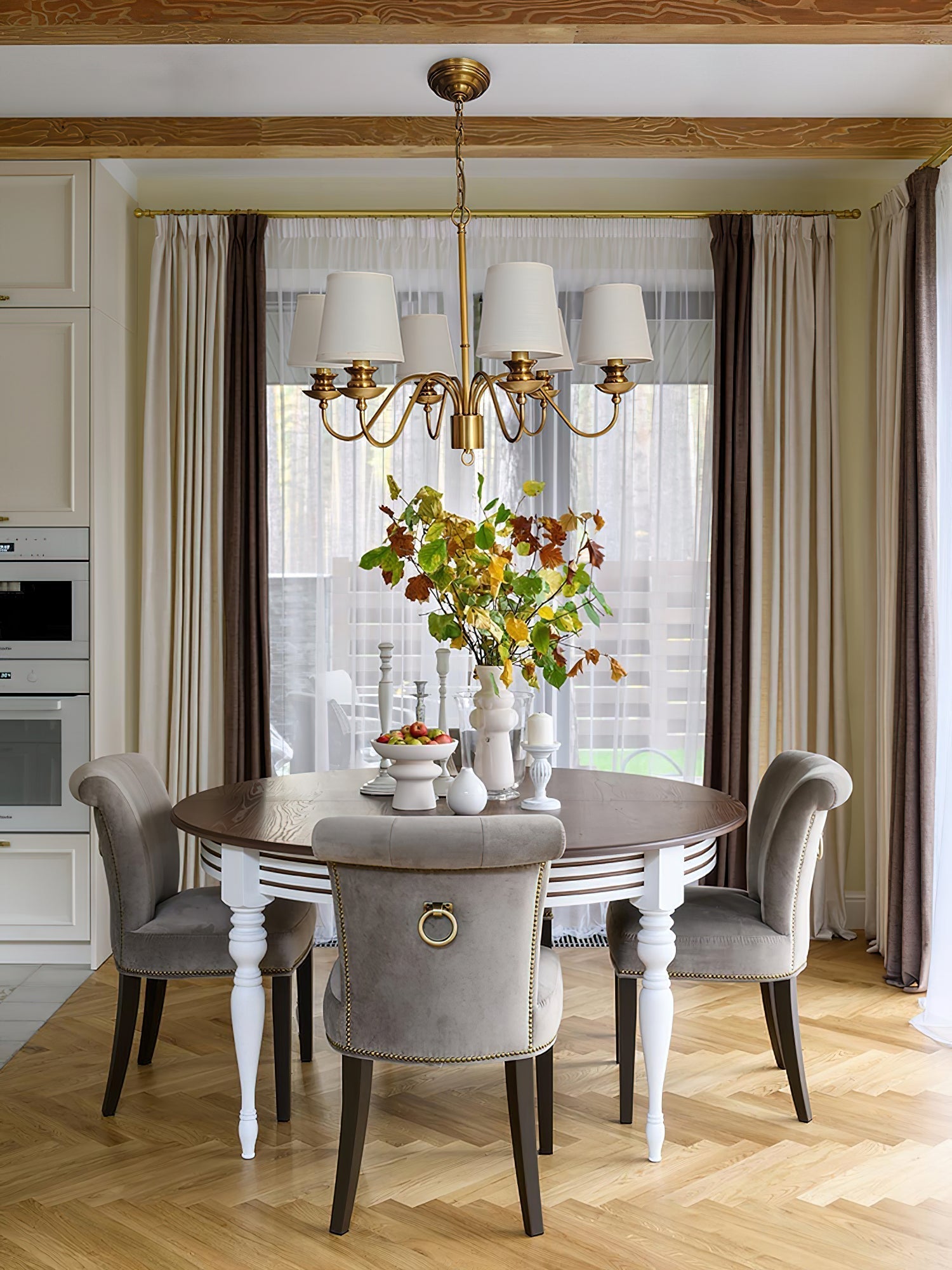 Imiryra Postmodern Luxury Brass Fabric Chandelier - Lamp Copper