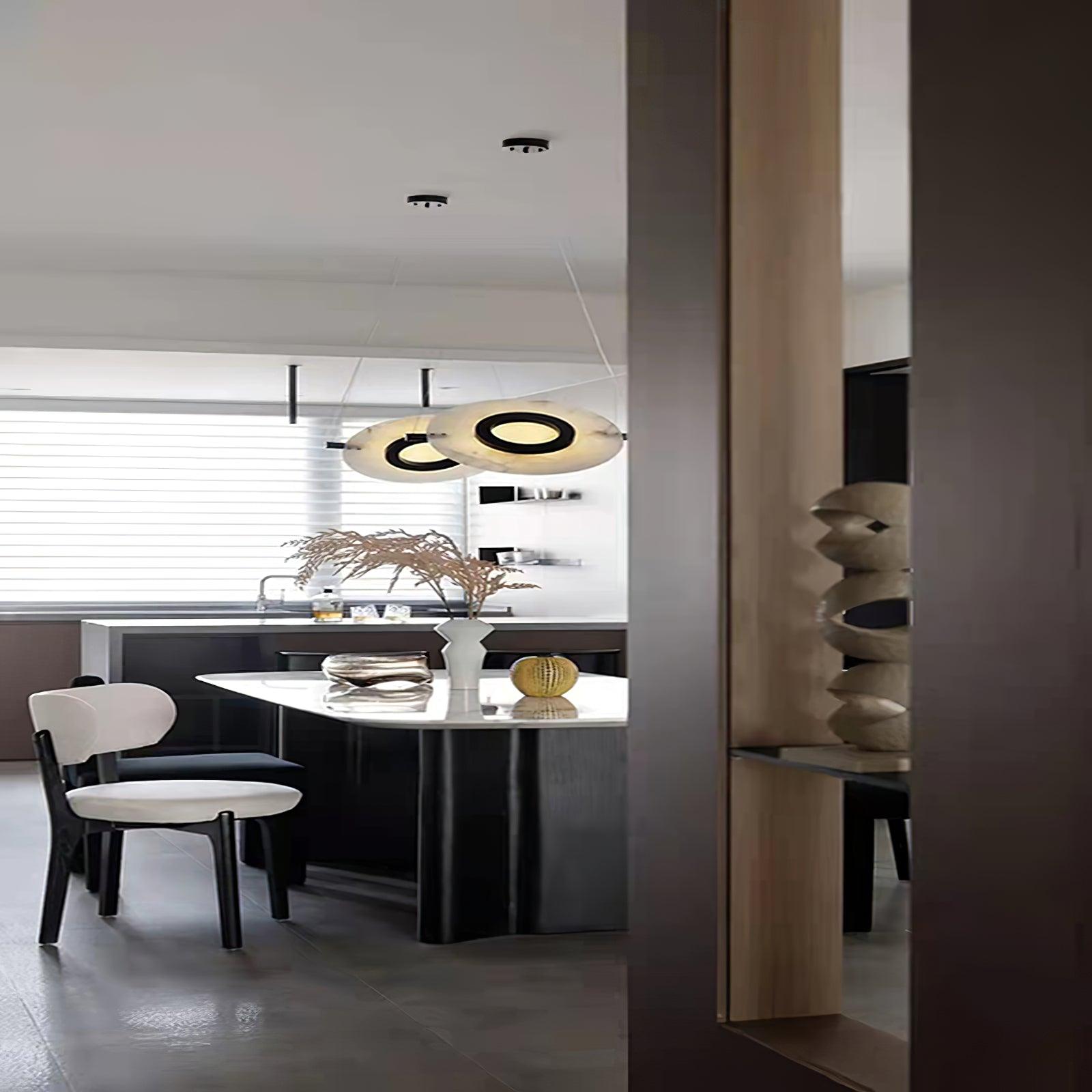 Imirila Disc Shaped Glass Pendant Light - Letslighting