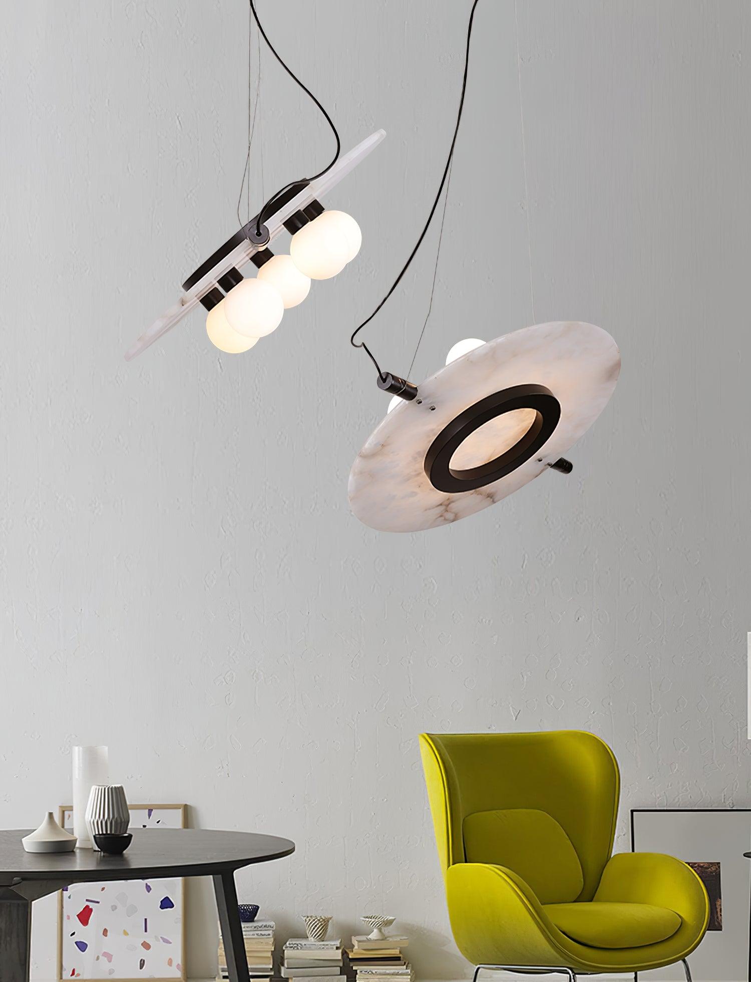 Imirila Disc Shaped Glass Pendant Light - Letslighting