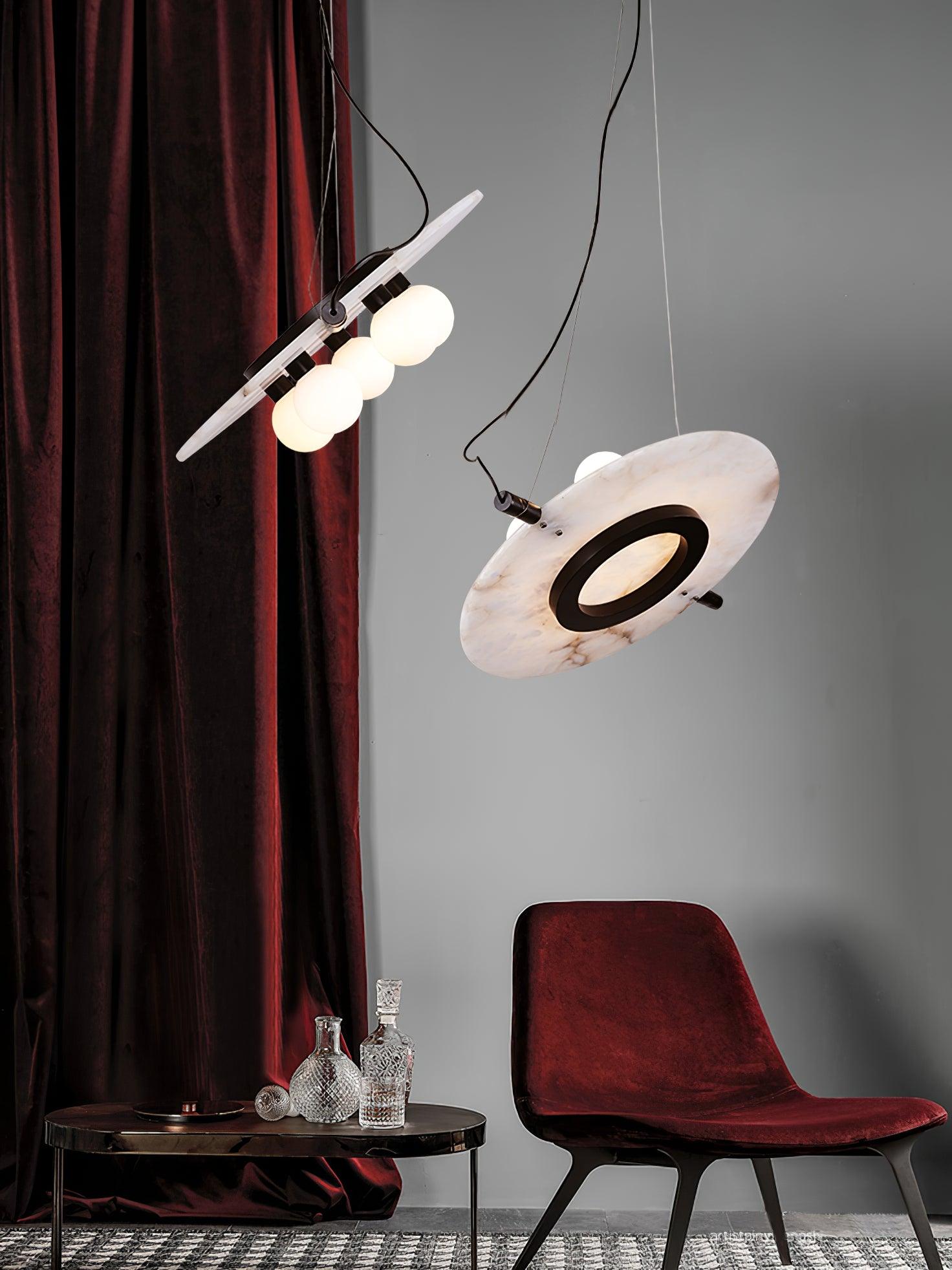 Imirila Disc Shaped Glass Pendant Light - Letslighting