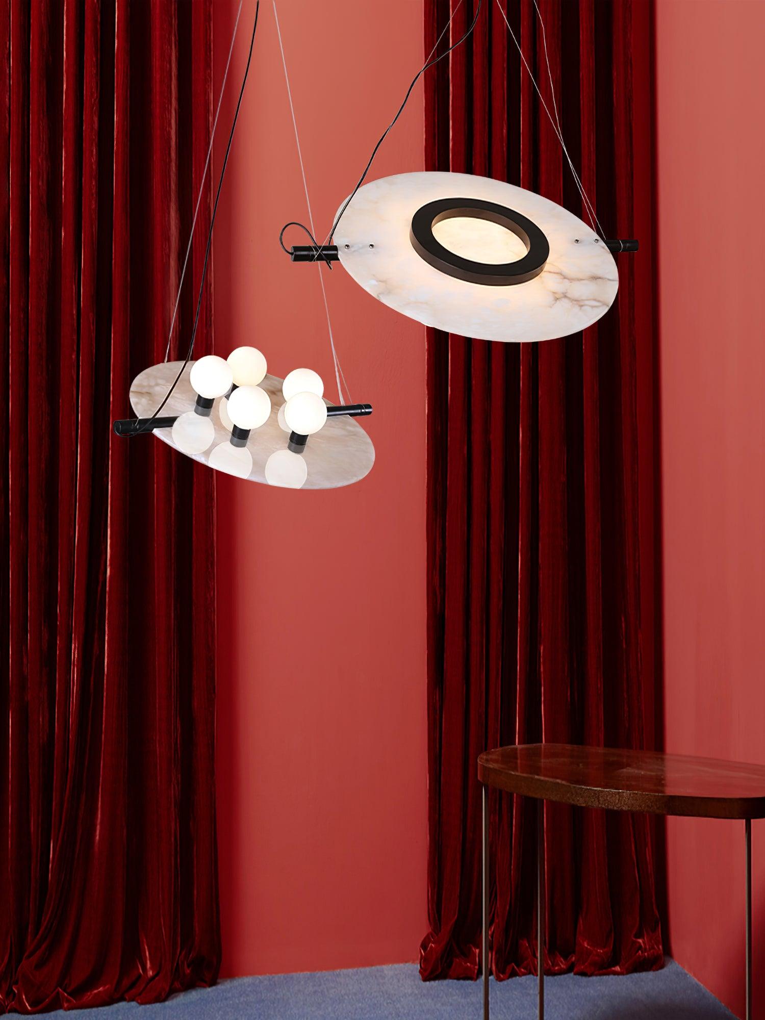Imirila Disc Shaped Glass Pendant Light - Letslighting