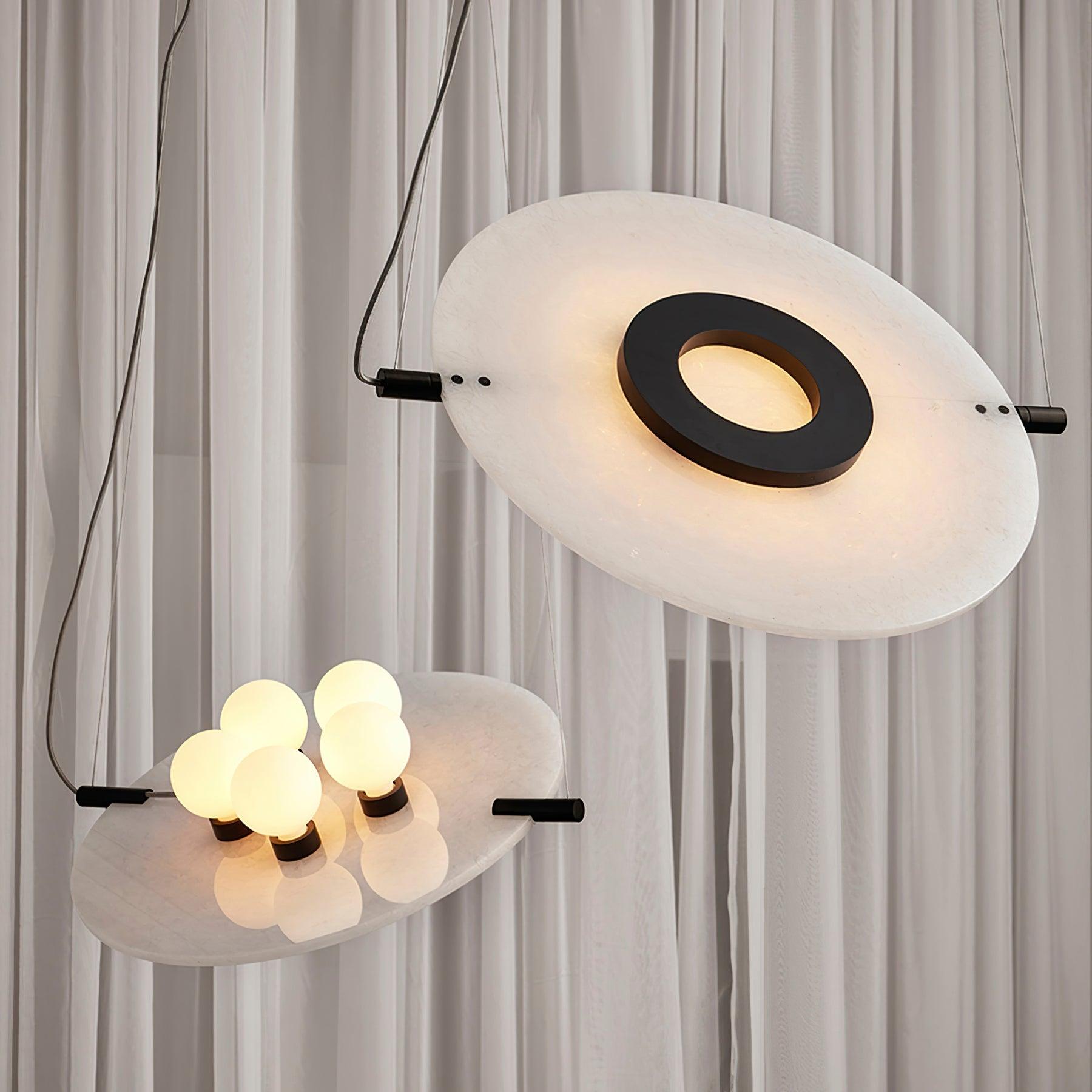 Imirila Disc Shaped Glass Pendant Light - Letslighting
