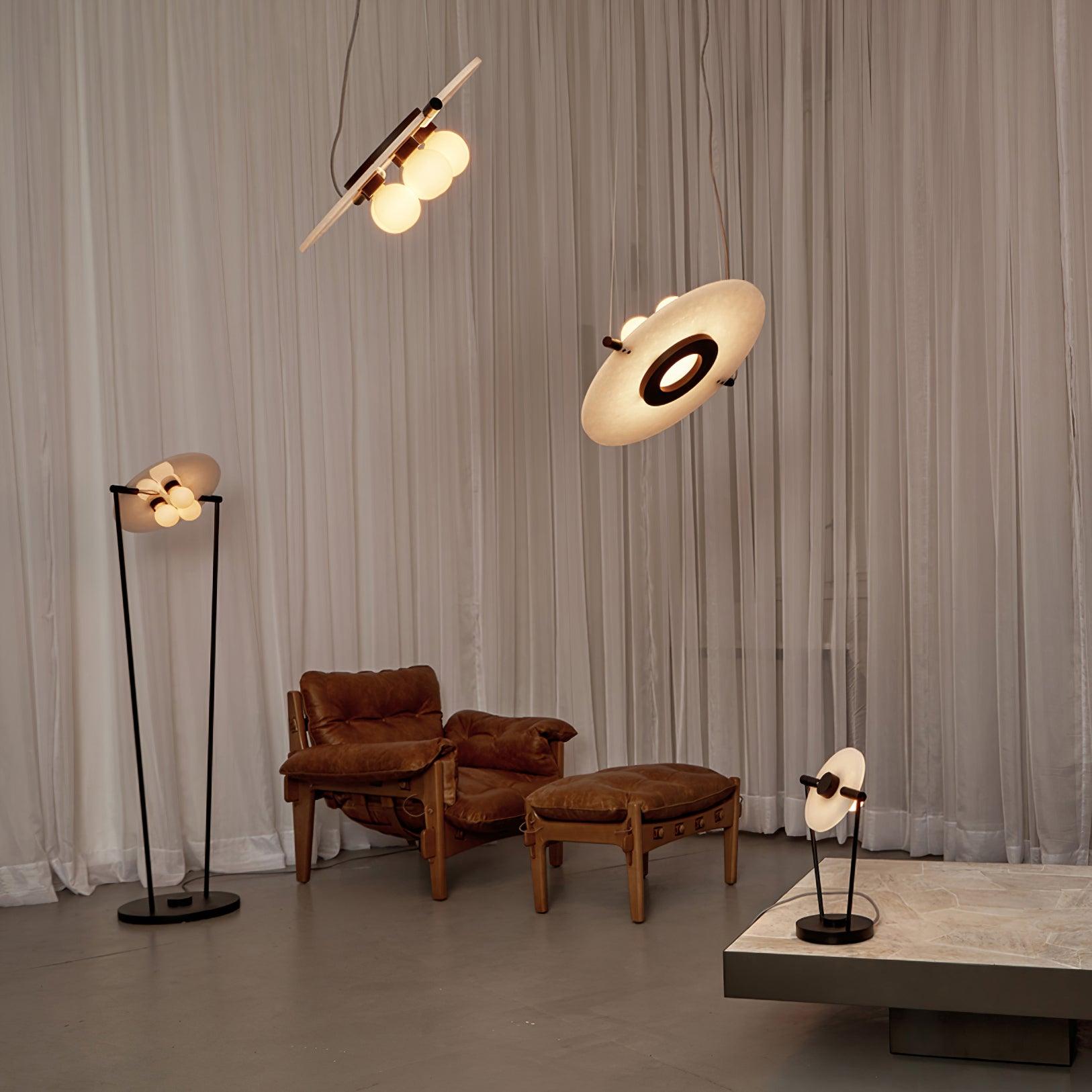 Imirila Disc Shaped Glass Pendant Light - Letslighting