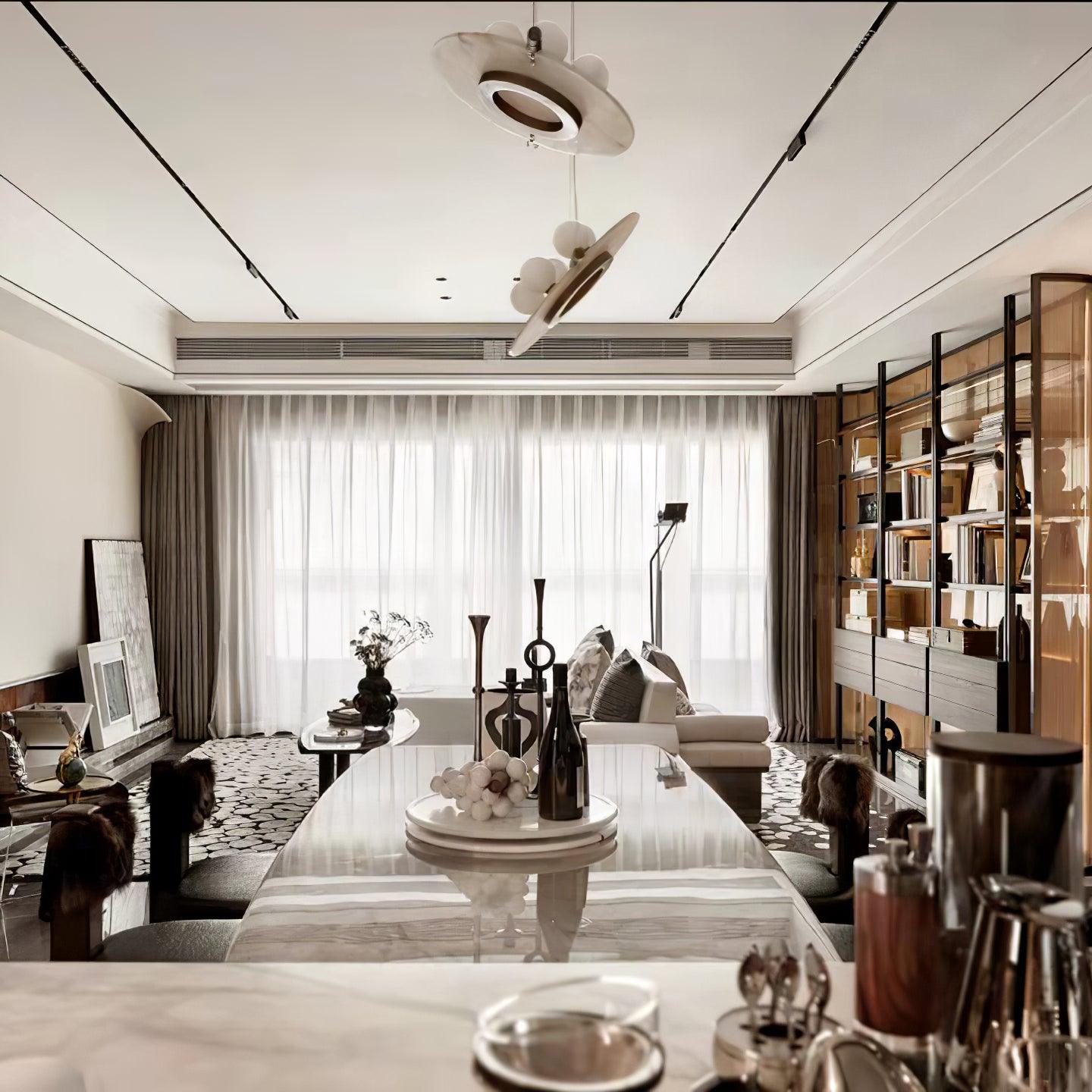 Imirila Disc Shaped Glass Pendant Light - Letslighting