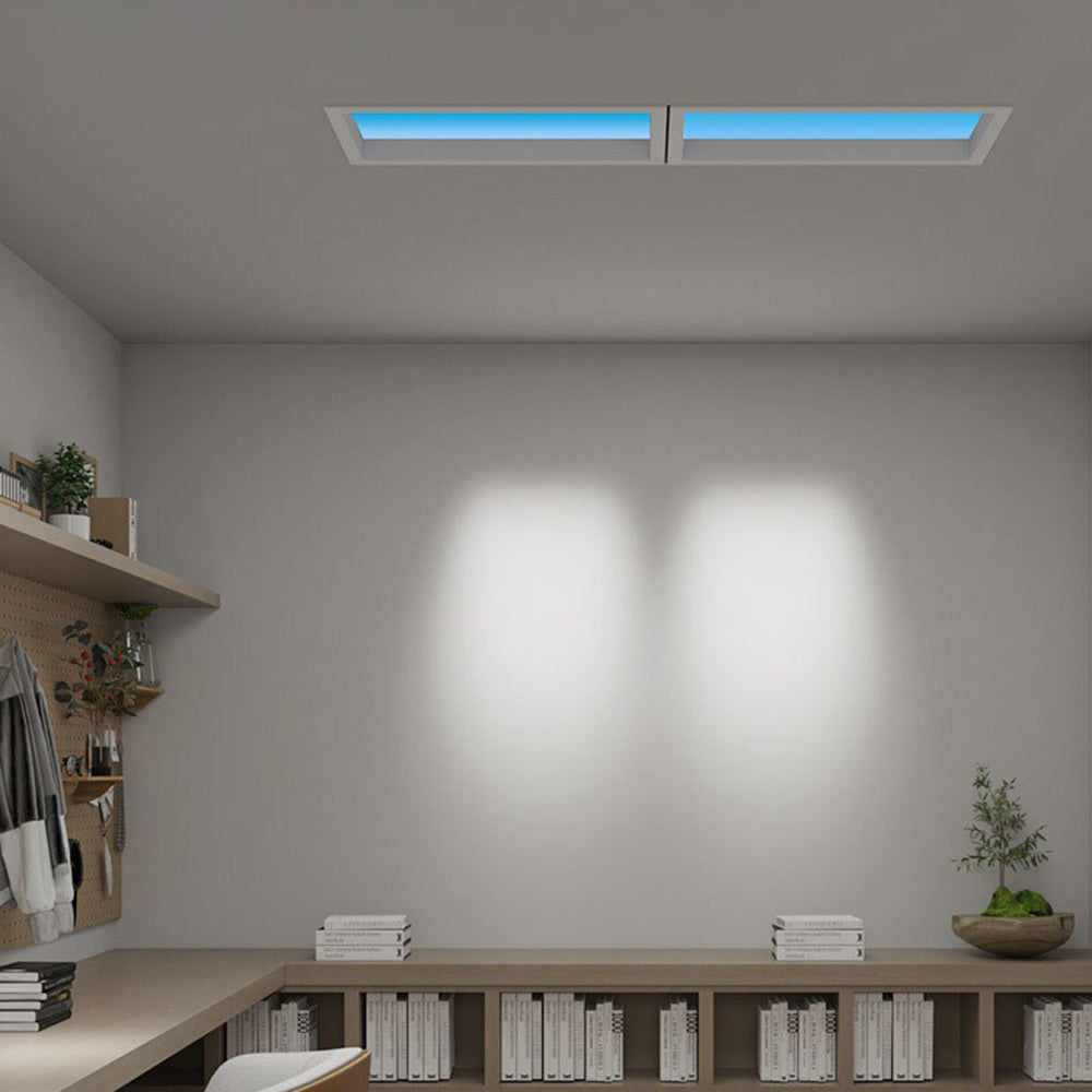 Arisha Moderna Cuadrada/Rectángular Metal LED Lámpara de Techo Azul