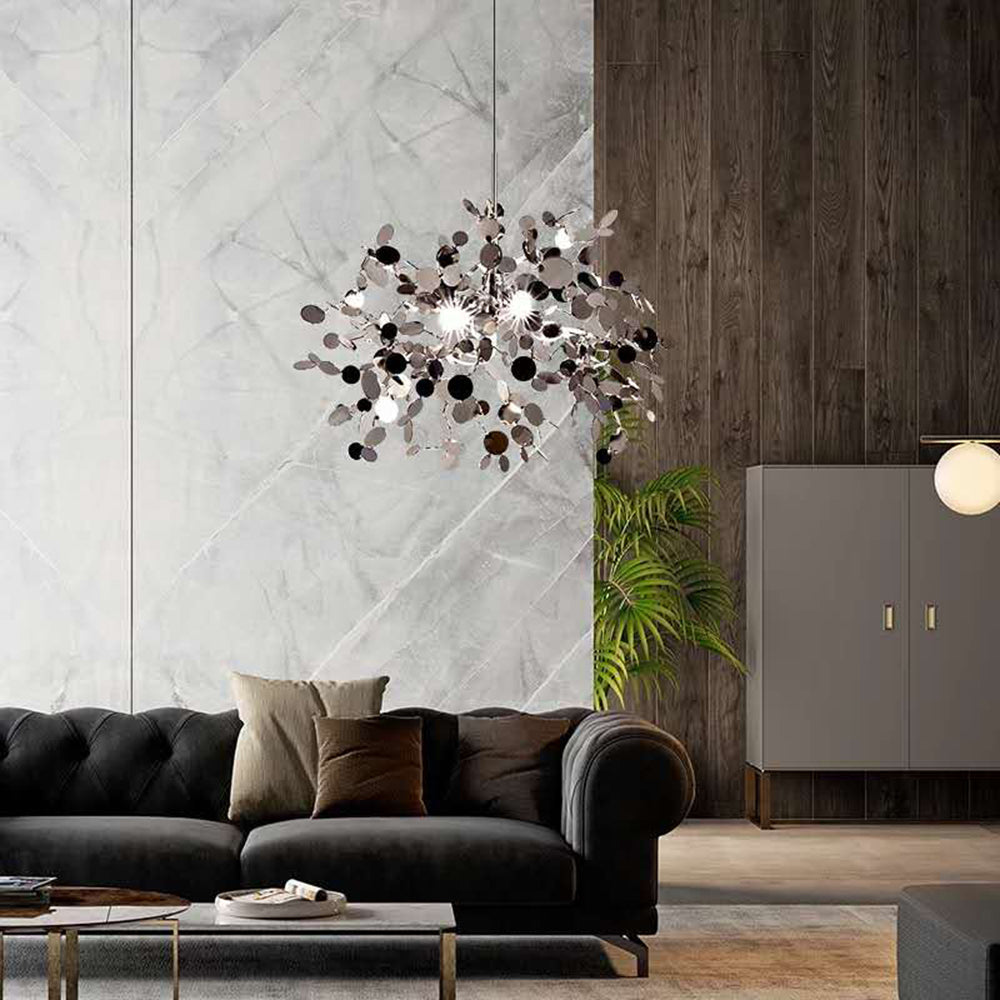 Olivia Moderna Diseño Decorativa Metal Lámpara Colgante Dorada/Plata