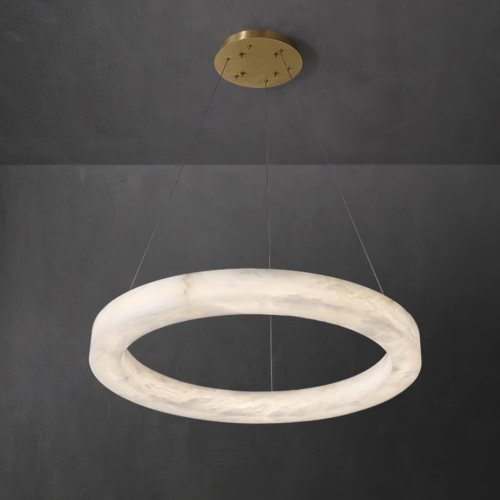 Olloros Alabaster Multi-Ring Pendant Light - Letslighting
