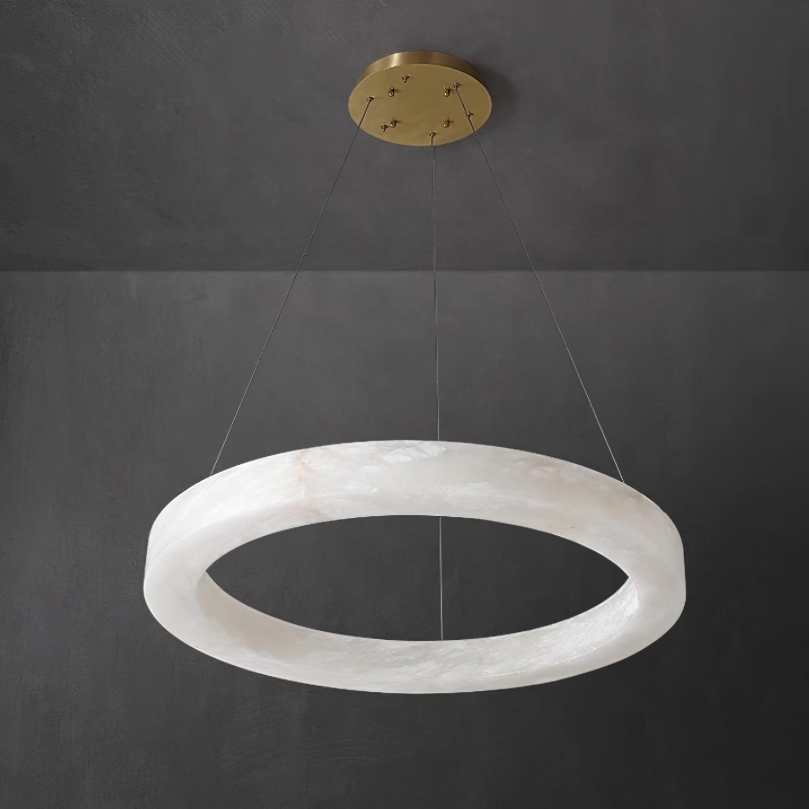 Olloros Alabaster Multi-Ring Pendant Light - Letslighting
