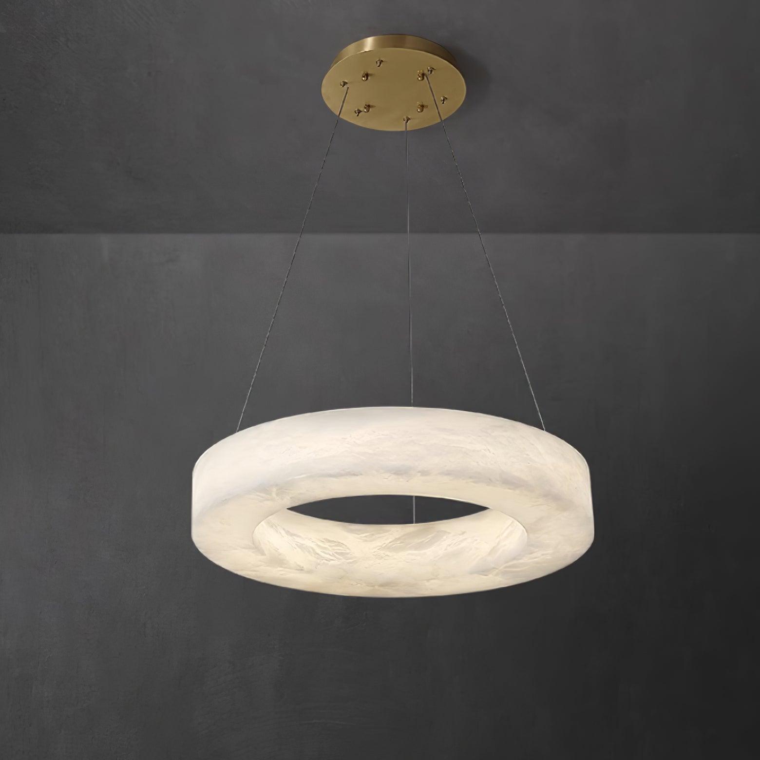 Olloros Alabaster Multi-Ring Pendant Light - Letslighting