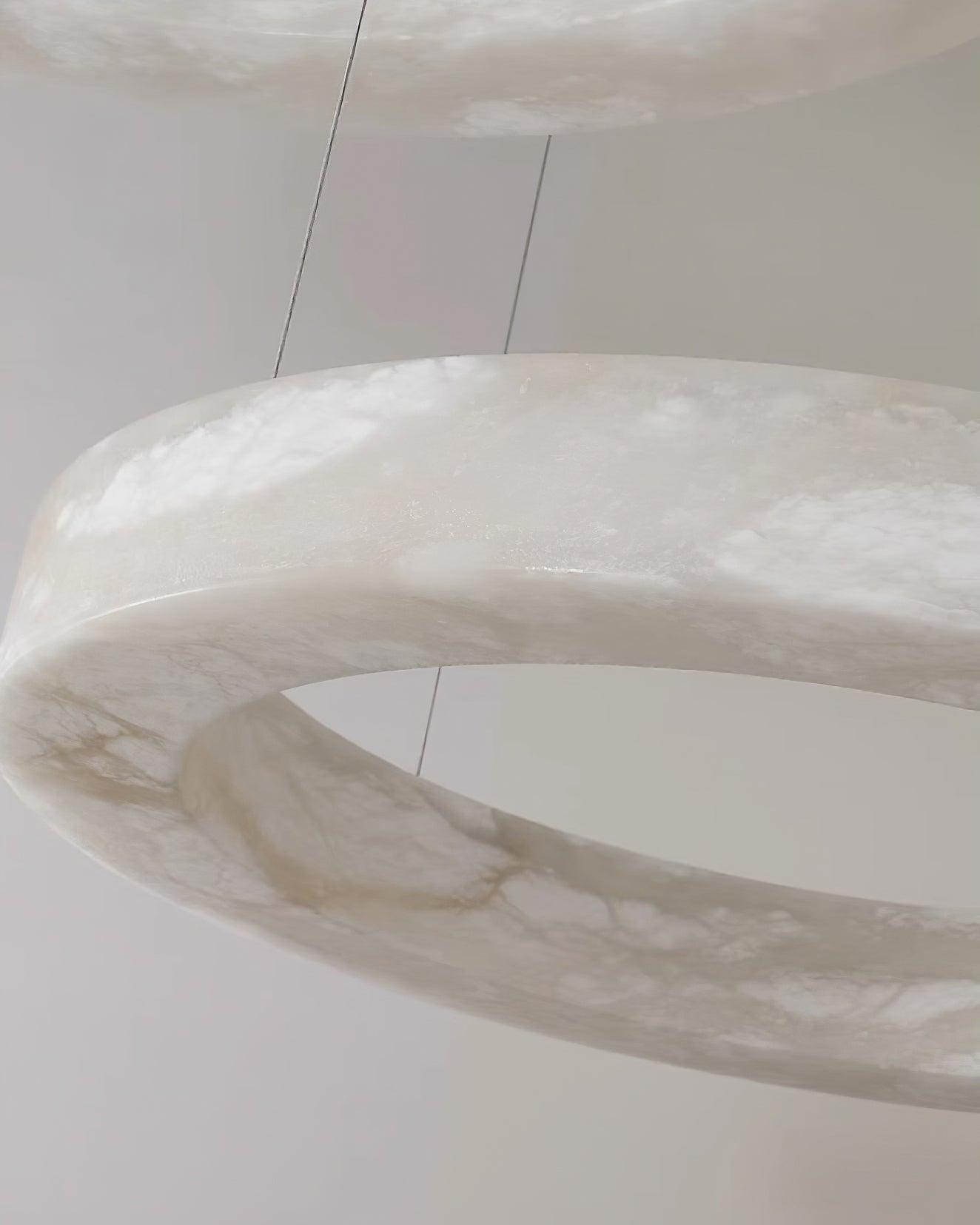 Olloros Alabaster Multi-Ring Pendant Light - Letslighting