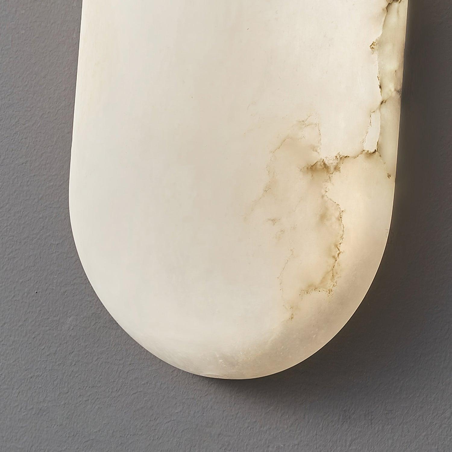 Wall Lamp Alabaster Capsule Brass Band - Letslighting