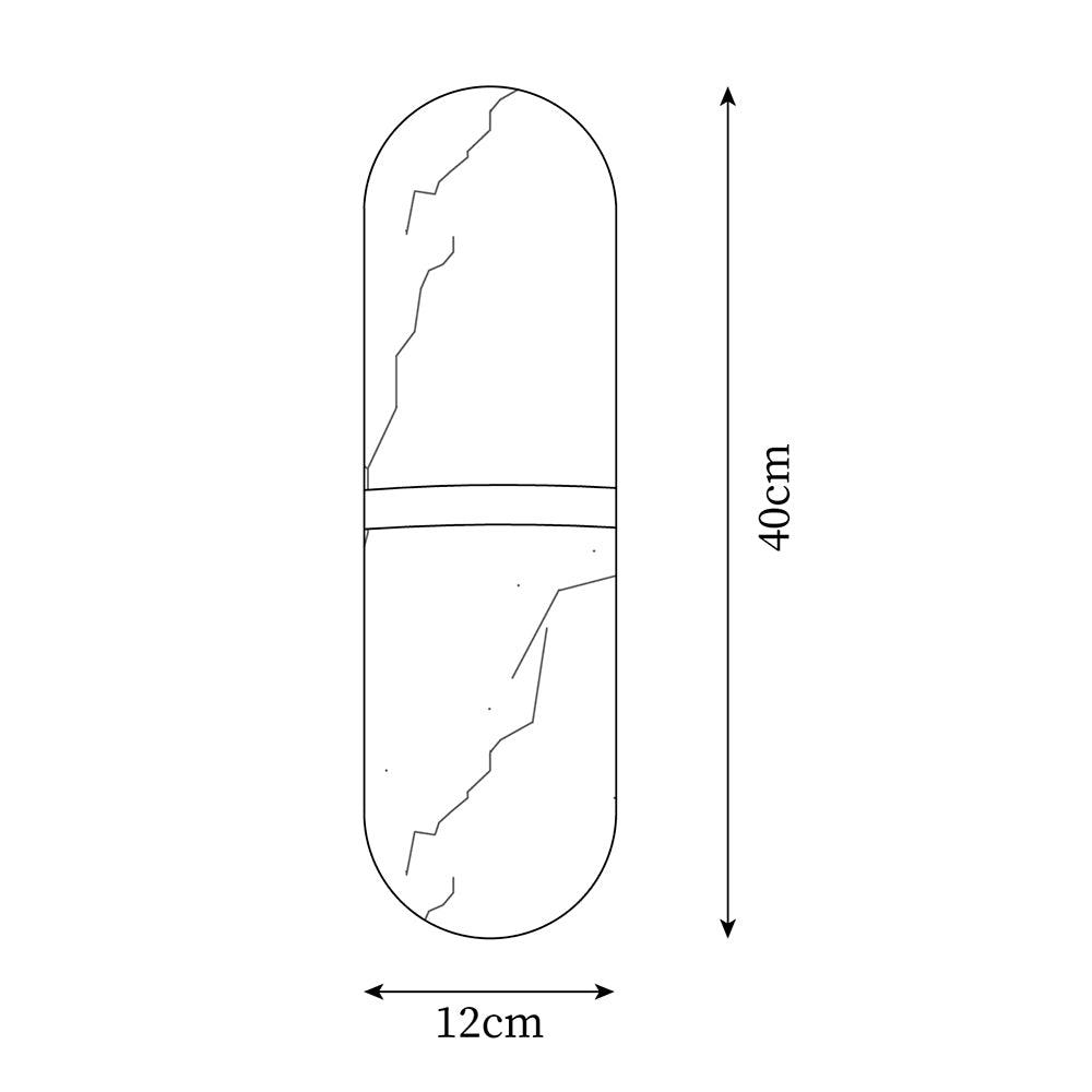 Wall Lamp Alabaster Capsule Brass Band - Letslighting