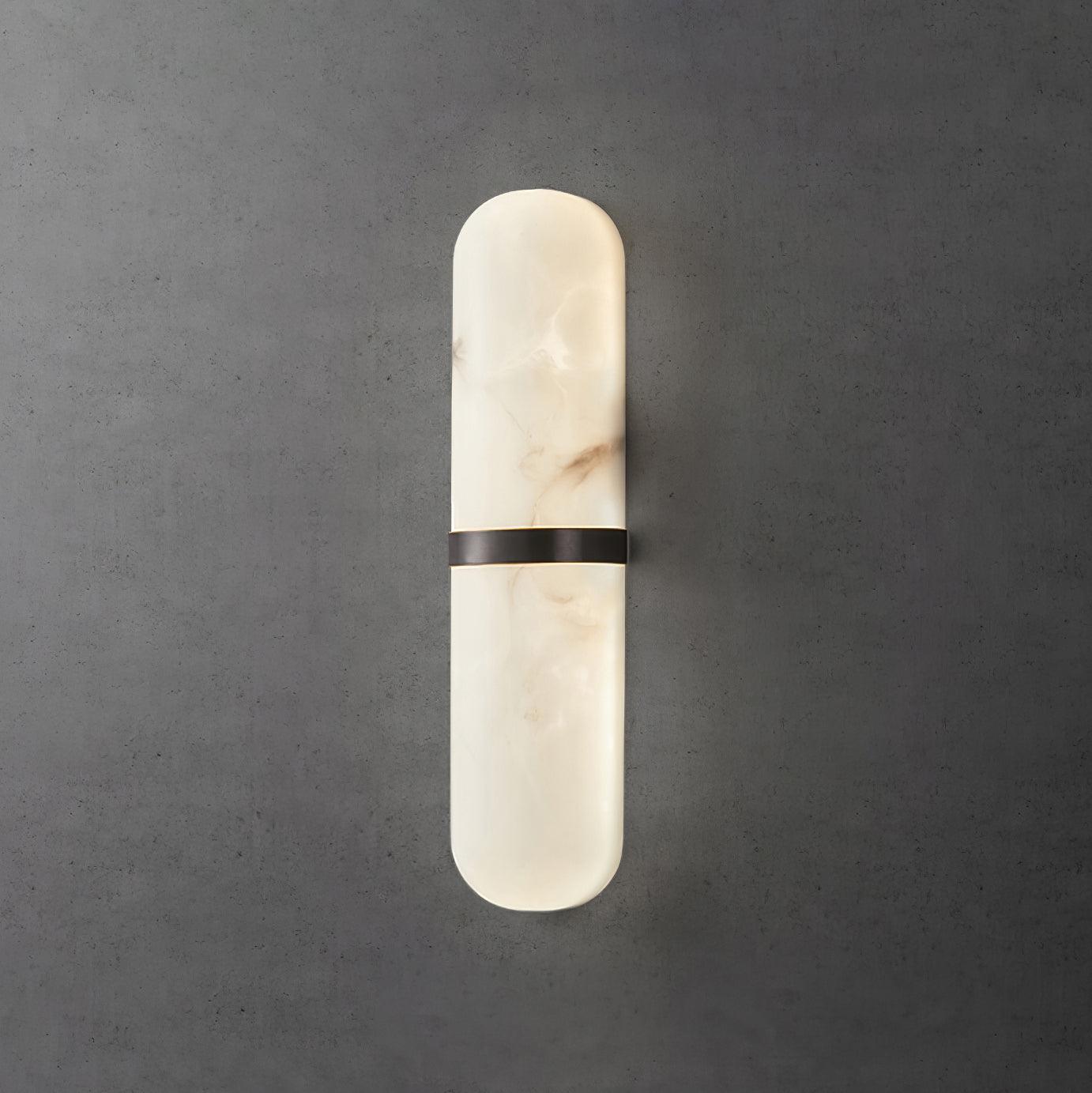 Wall Lamp Alabaster Capsule Brass Band - Letslighting
