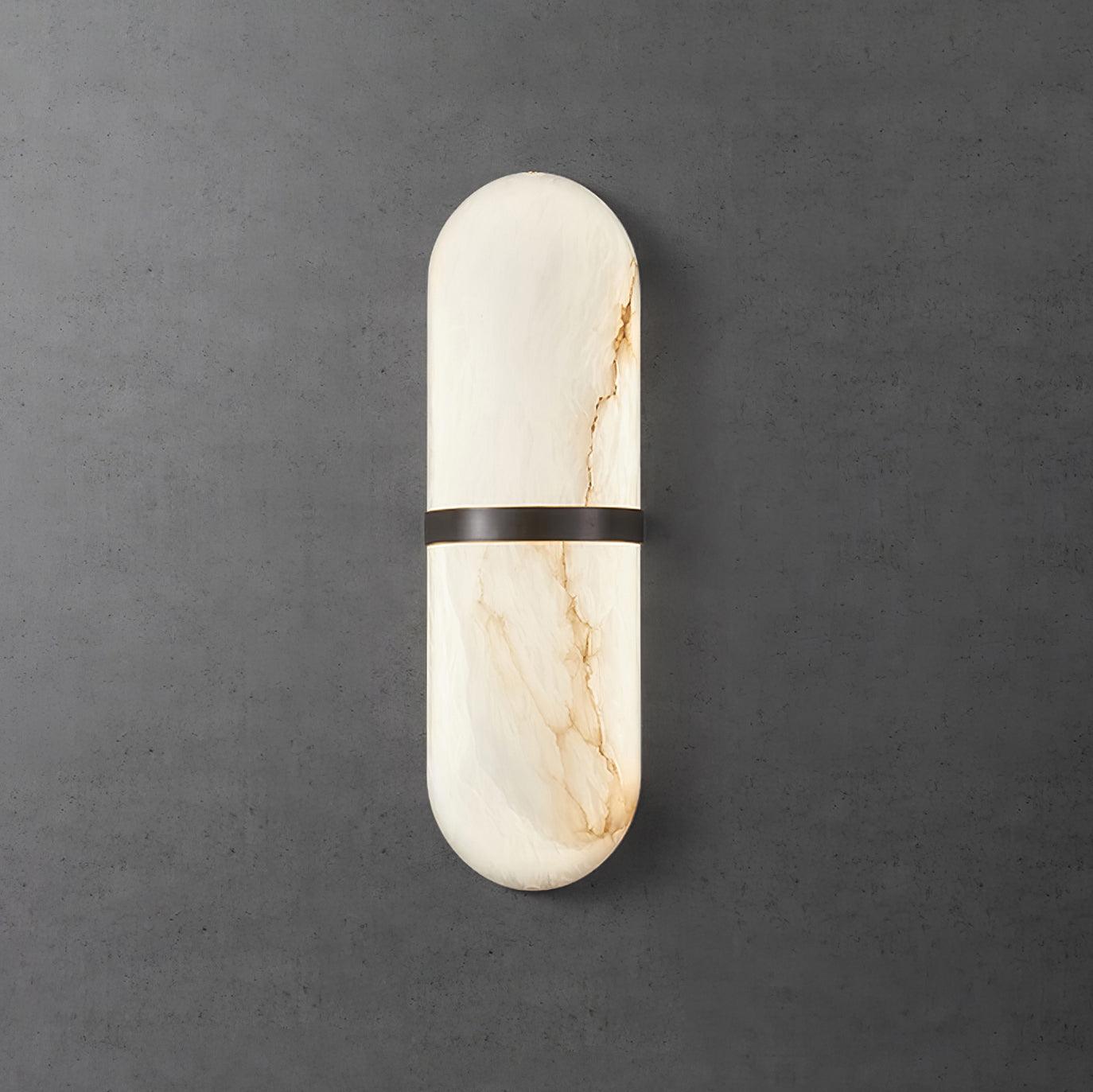 Wall Lamp Alabaster Capsule Brass Band - Letslighting