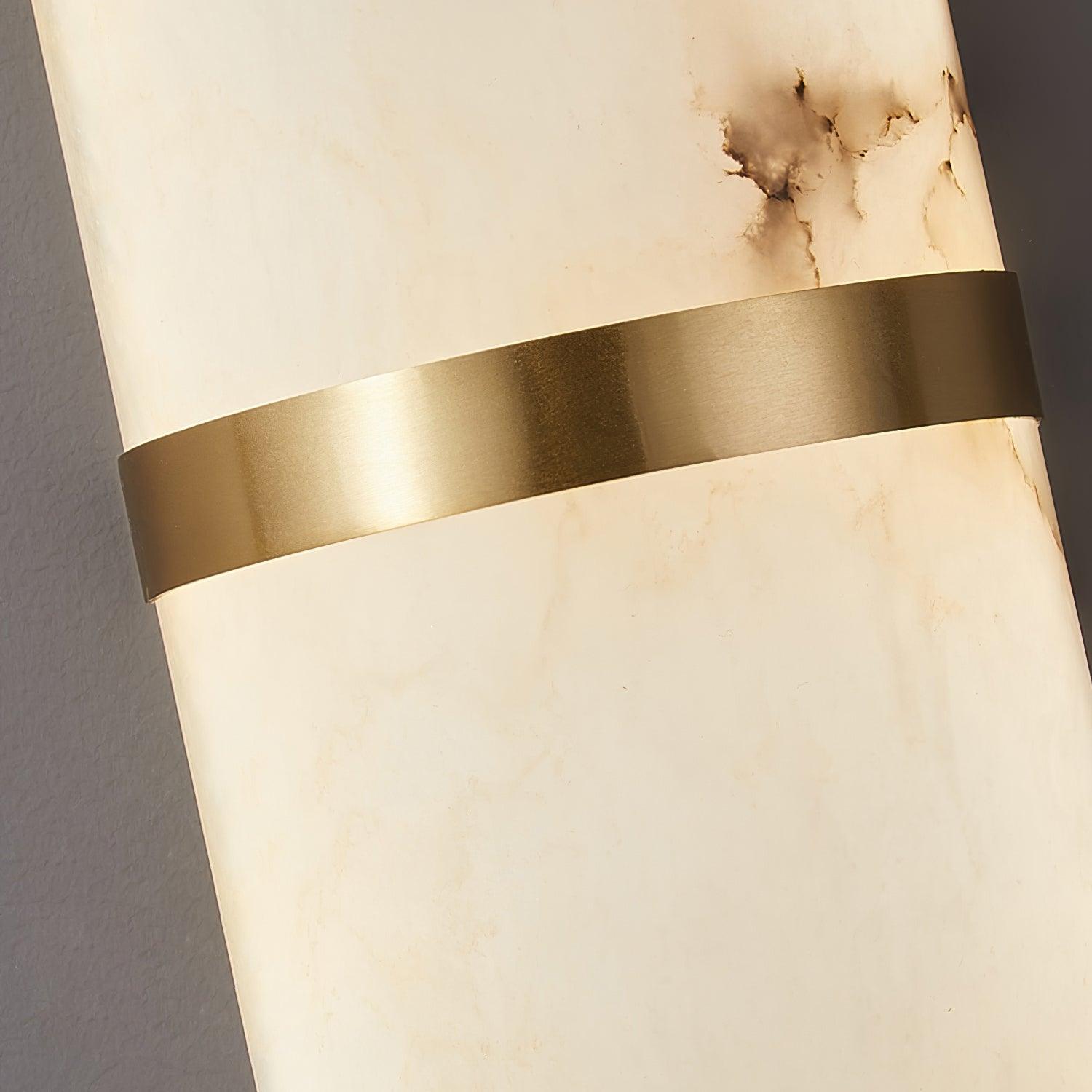 Wall Lamp Alabaster Capsule Brass Band - Letslighting