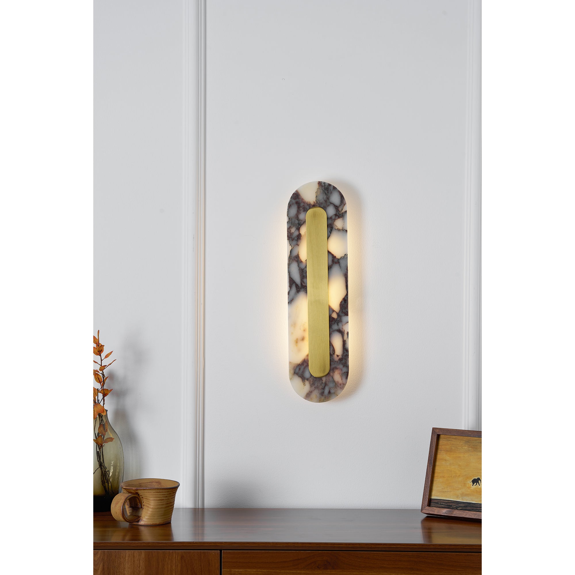 Marmo Modern Minimalist Metal Marble Wall Lamp - Lamp Copper