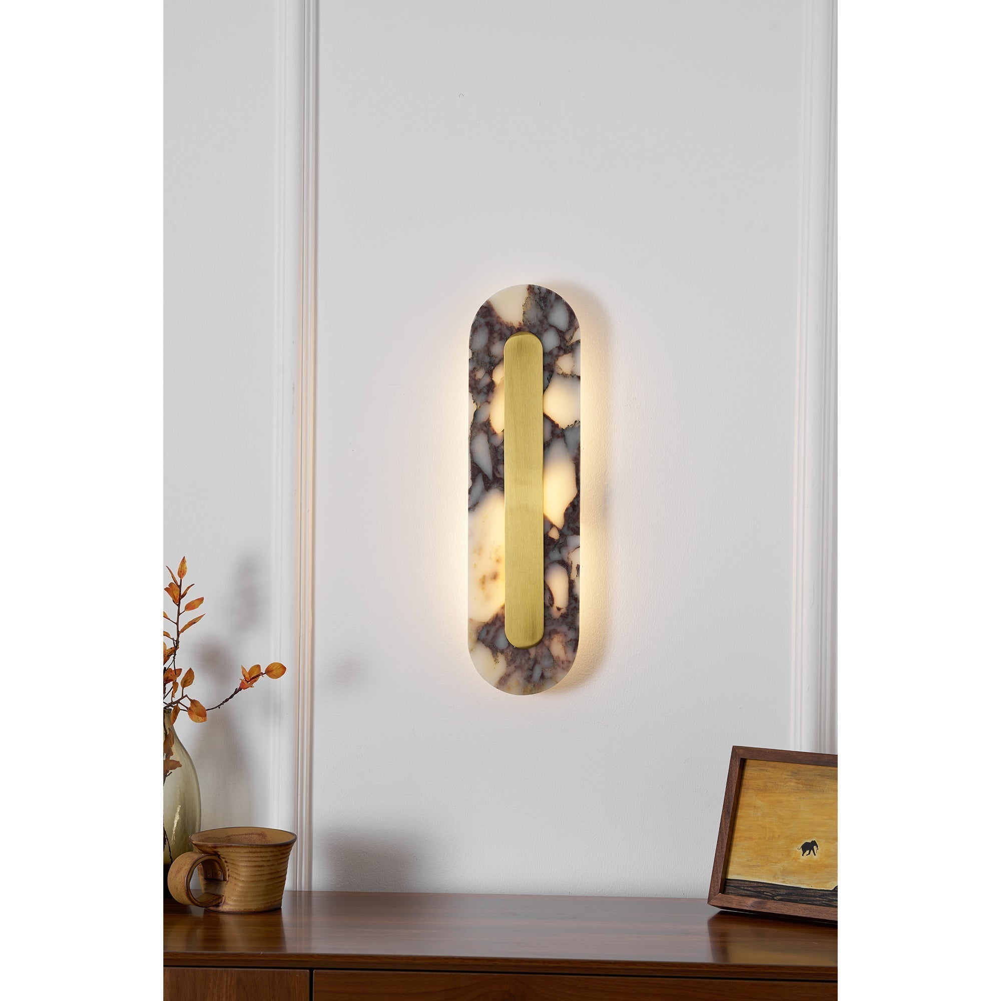 Marmo Modern Minimalist Metal Marble Wall Lamp - Lamp Copper