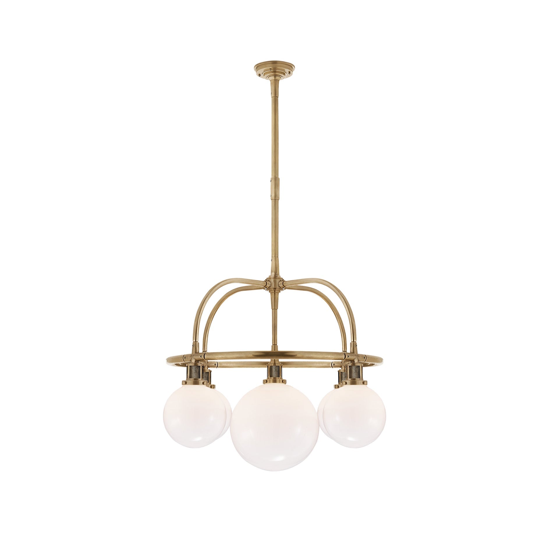 Vathea Modern Minimalist Metal Glass Chandelier - Lamp Copper