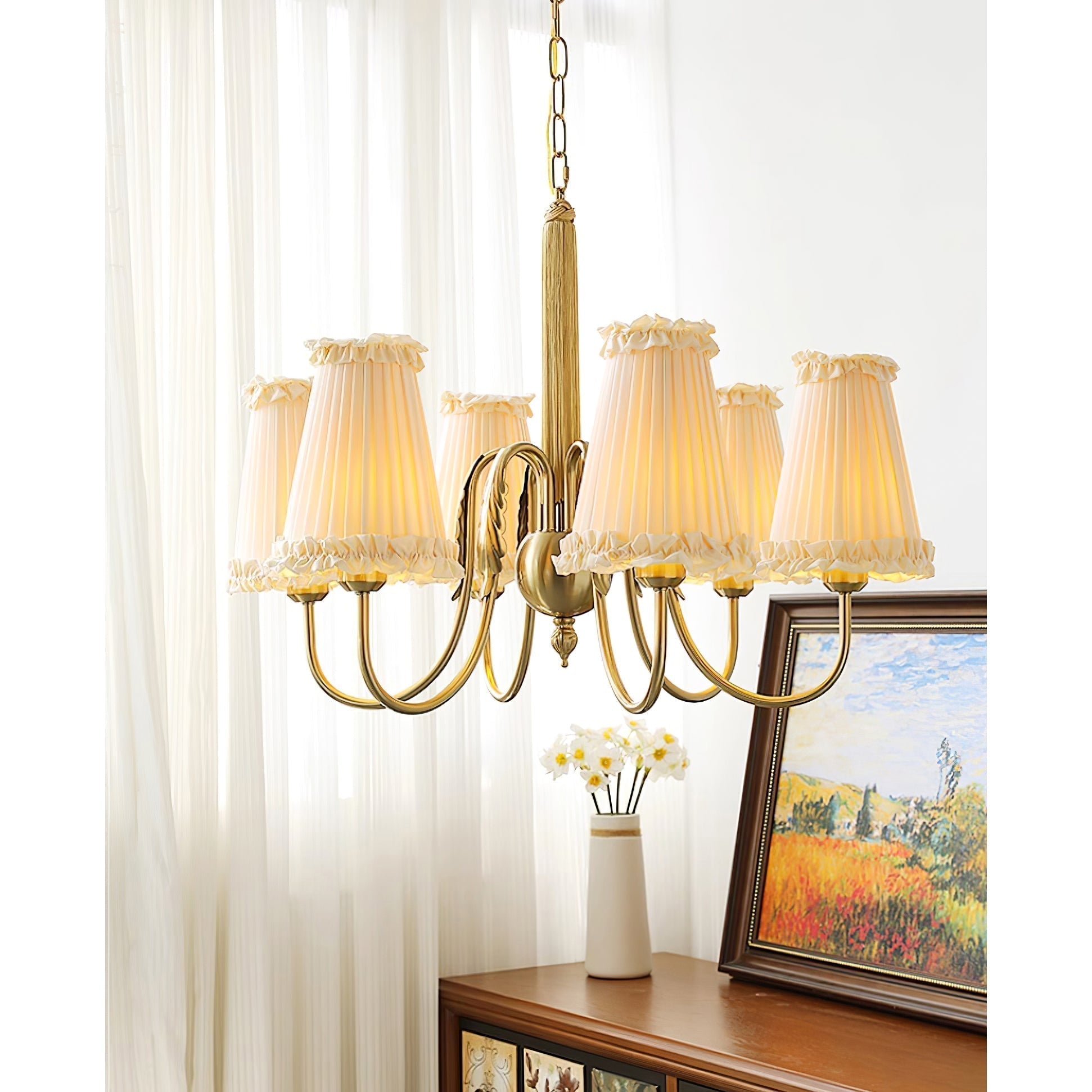 Ervaren Vintage Postmodern Luxury Fabric Chandelier - Lamp Copper