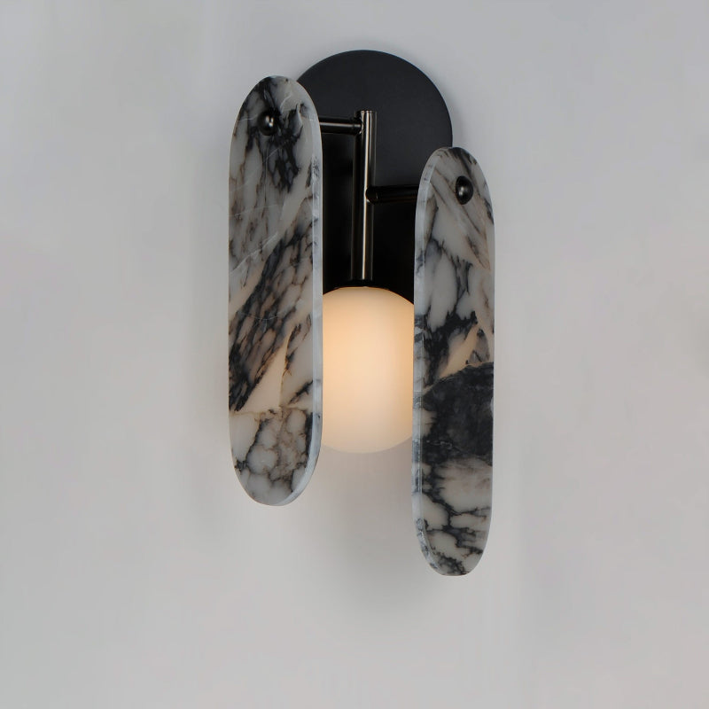 Lysolila Modern Minimalist Marble Glass Wall Lamp - Lamp Copper