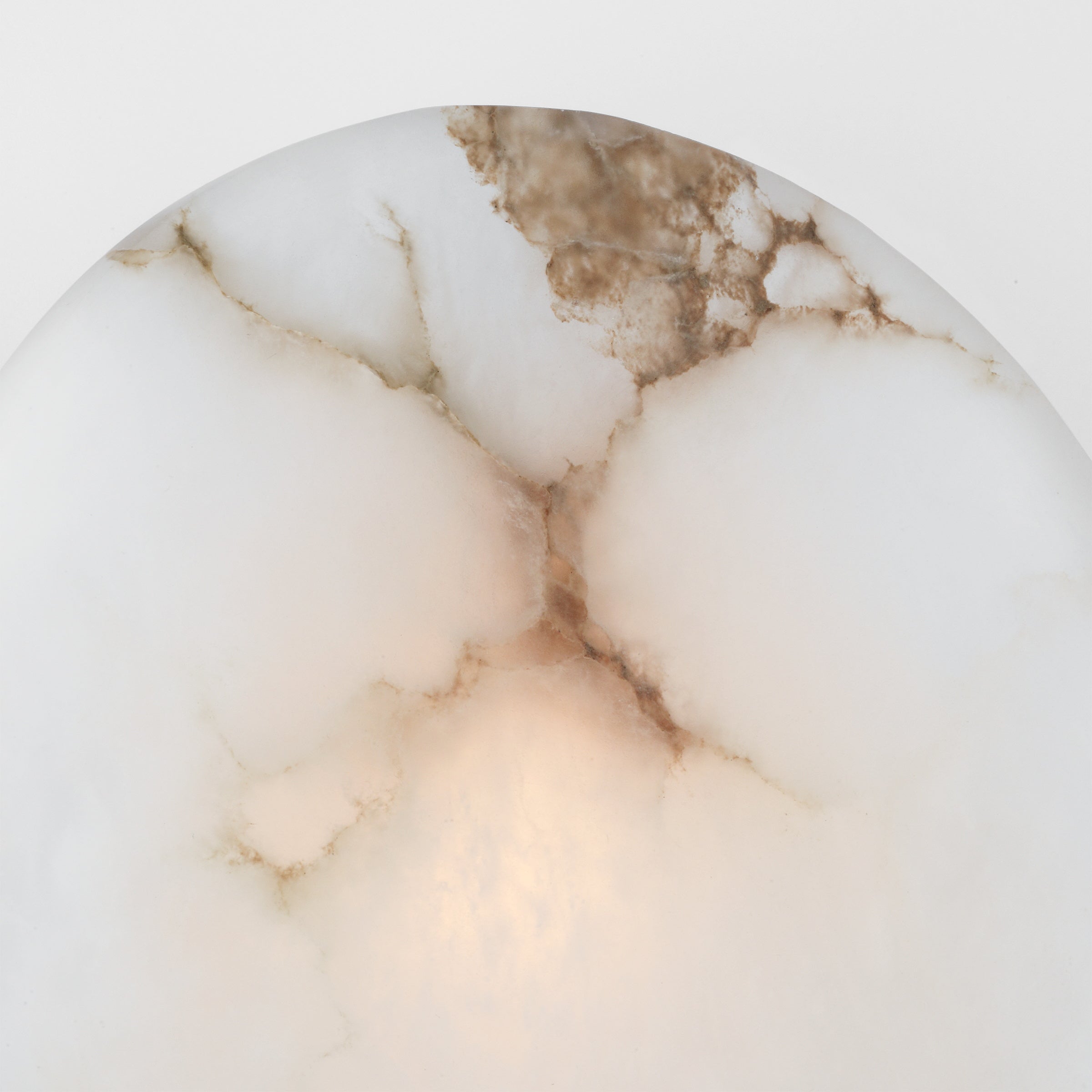 Avsolisra Modern Minimalist Round Alabaster Wall Lamp - Lamp Copper