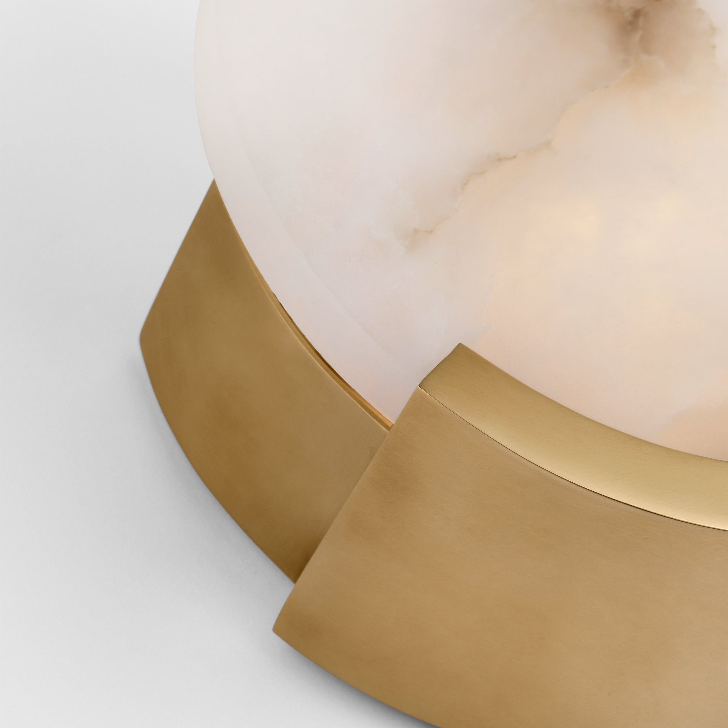 Avsolisra Modern Minimalist Round Alabaster Wall Lamp - Lamp Copper