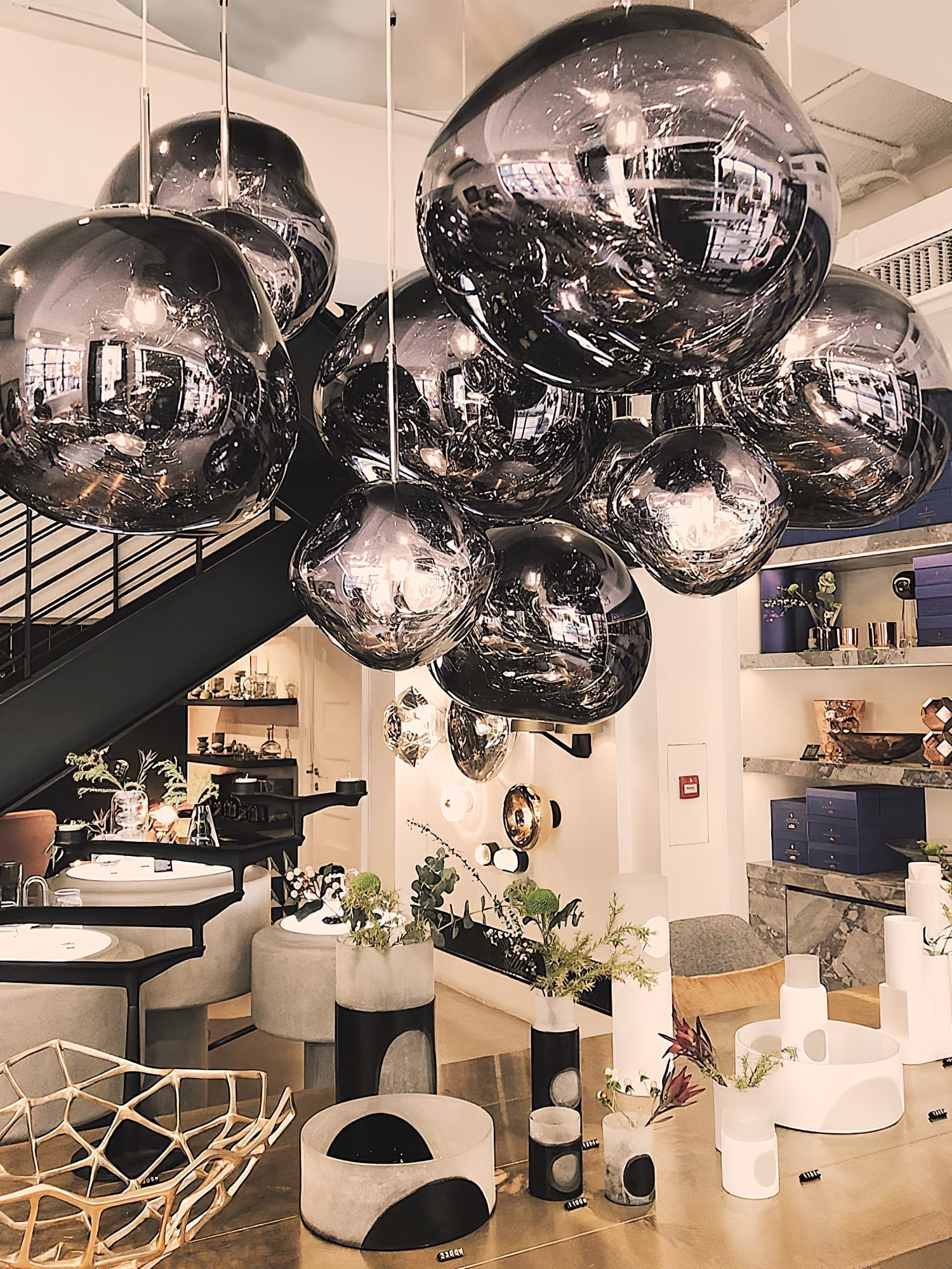 Solara Pendant Lamp Blown Glass Irregular Cluster Sculptural - Letslighting