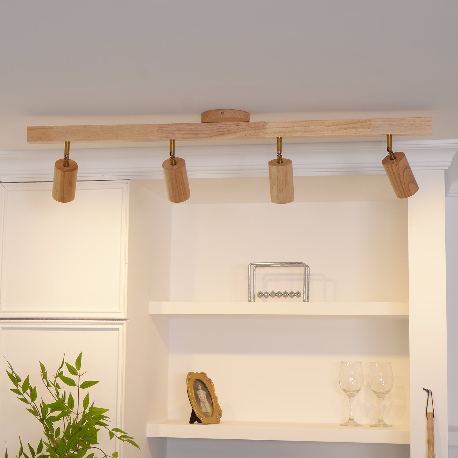 Aim Foco de Iluminación de Riel de Madera Clásica