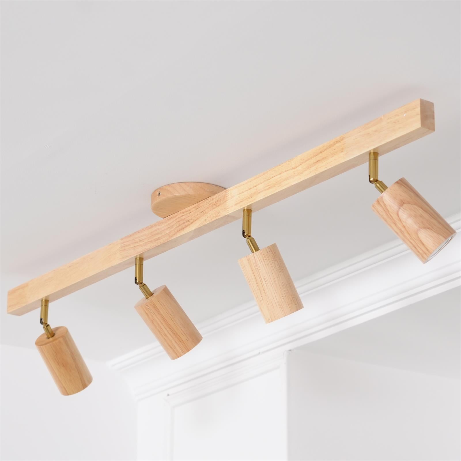 Aim Foco de Iluminación de Riel de Madera Clásica