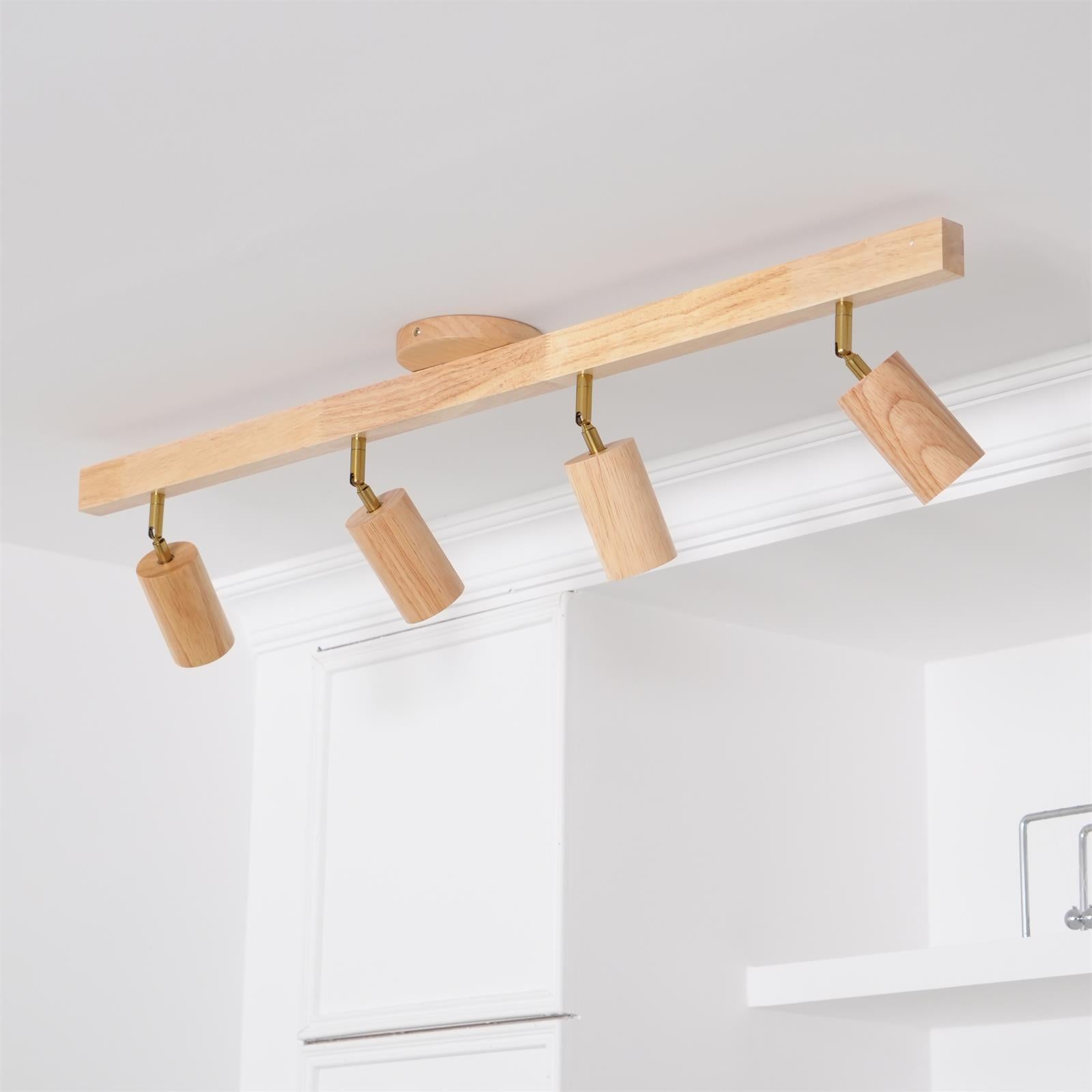 Aim Foco de Iluminación de Riel de Madera Clásica