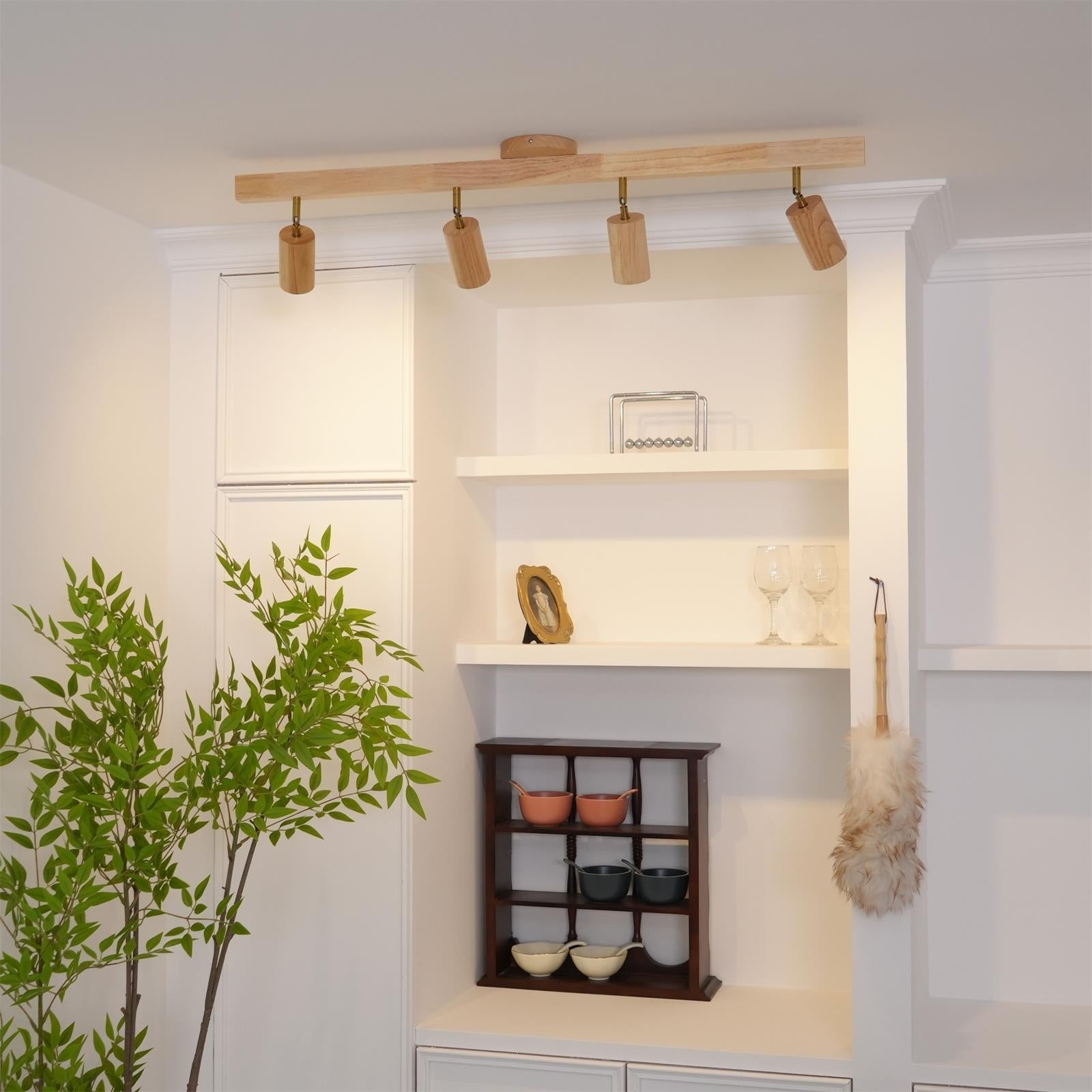 Aim Foco de Iluminación de Riel de Madera Clásica