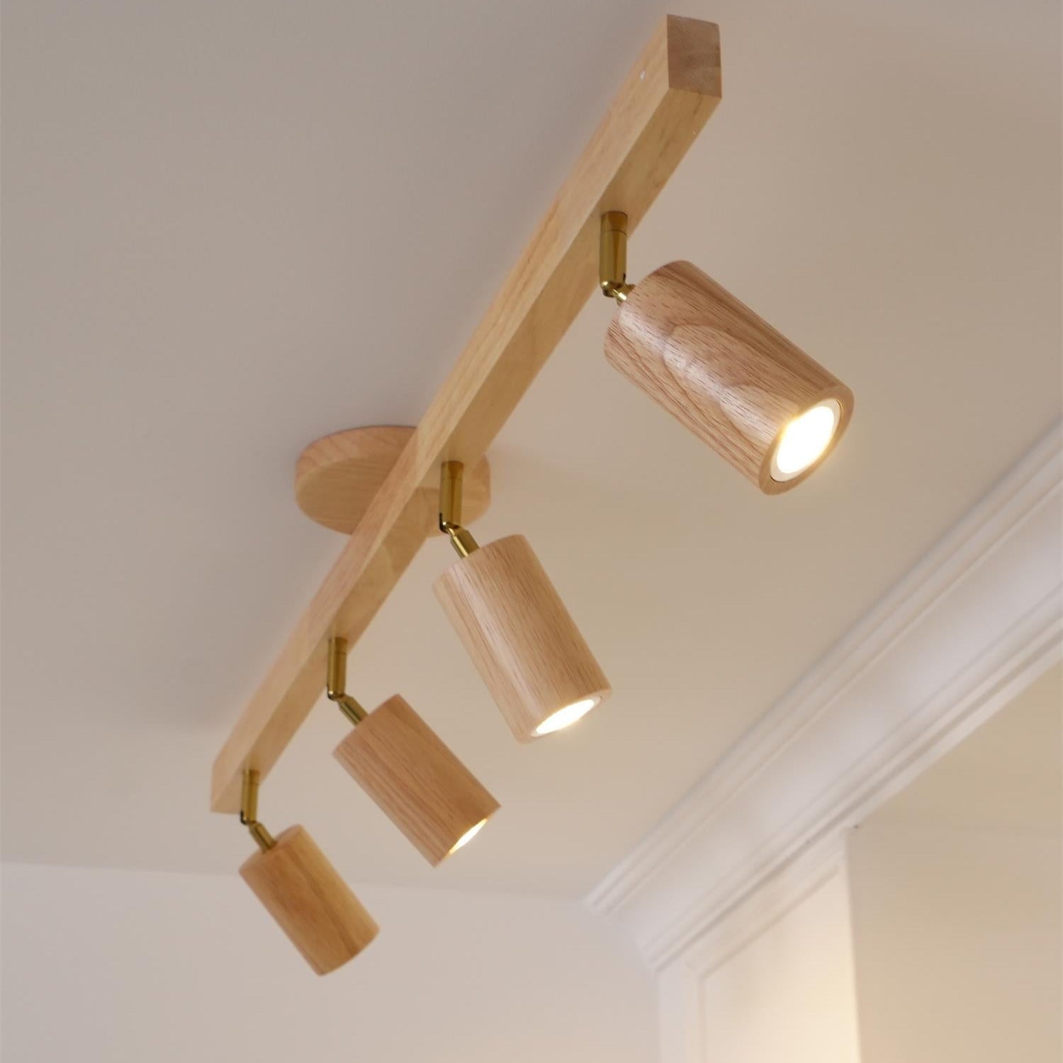 Aim Foco de Iluminación de Riel de Madera Clásica