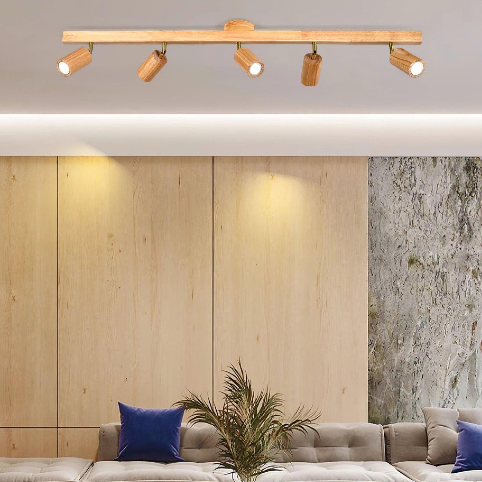 Aim Foco de Iluminación de Riel de Madera Clásica