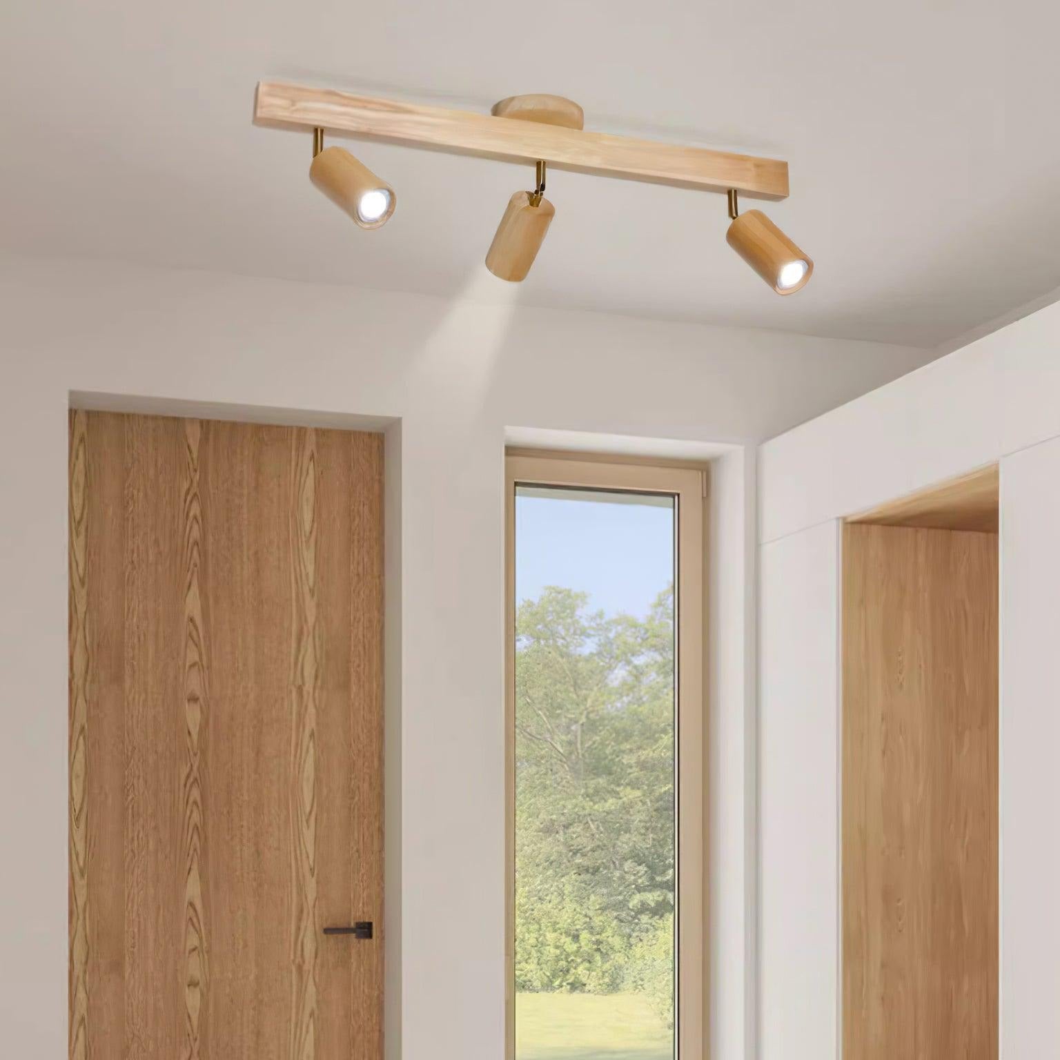 Aim Foco de Iluminación de Riel de Madera Clásica