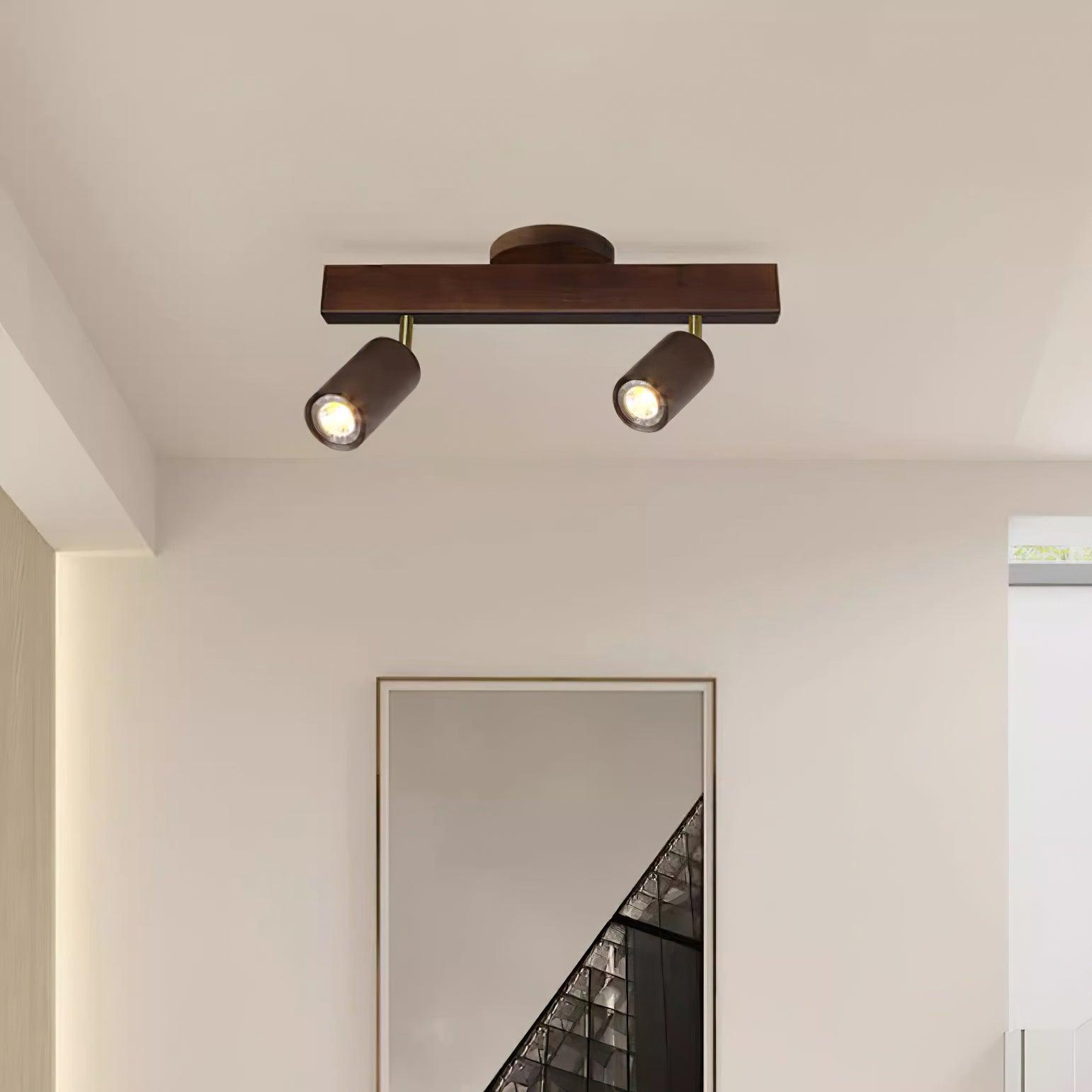 Aim Foco de Iluminación de Riel de Madera Clásica