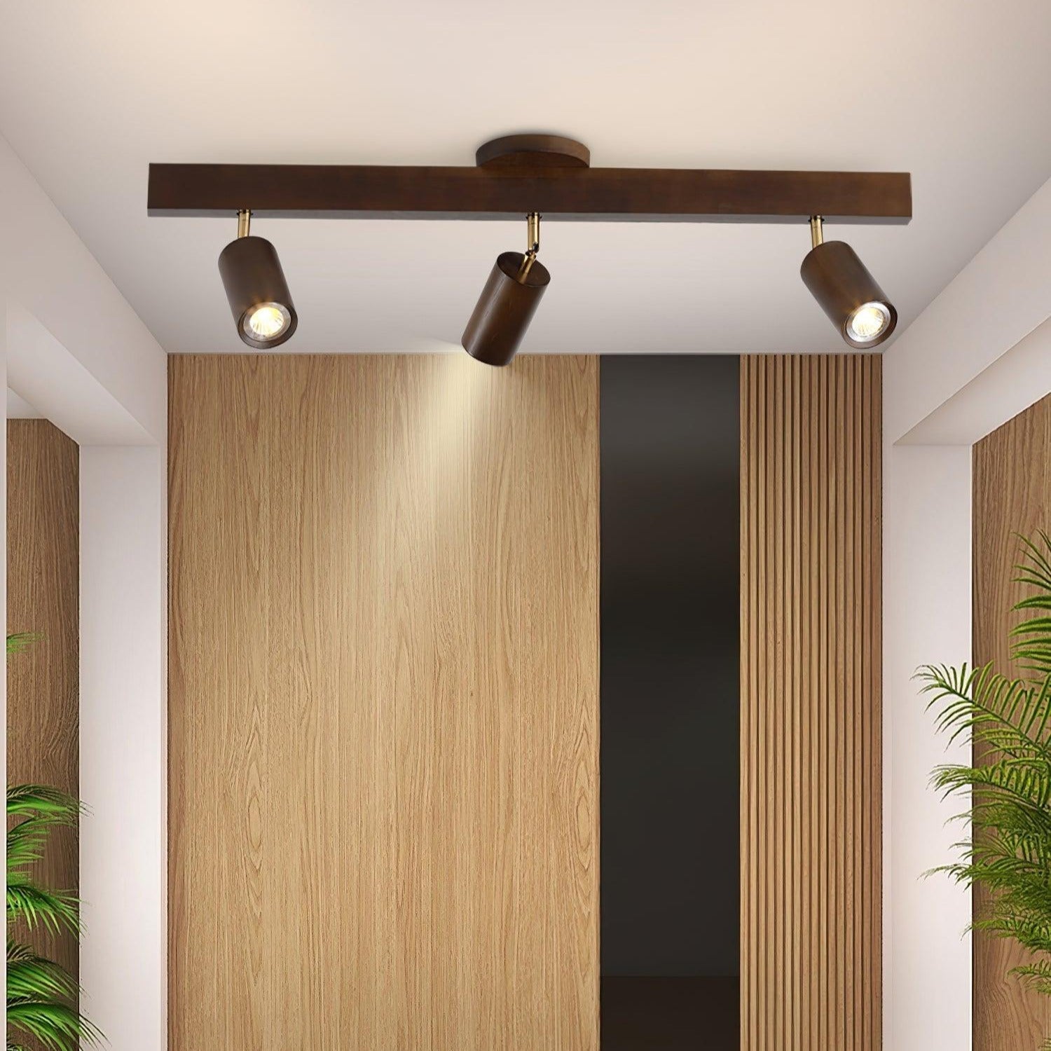 Aim Foco de Iluminación de Riel de Madera Clásica