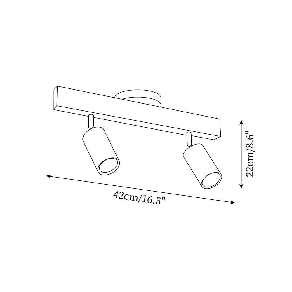 Aim Foco de Iluminación de Riel de Madera Clásica