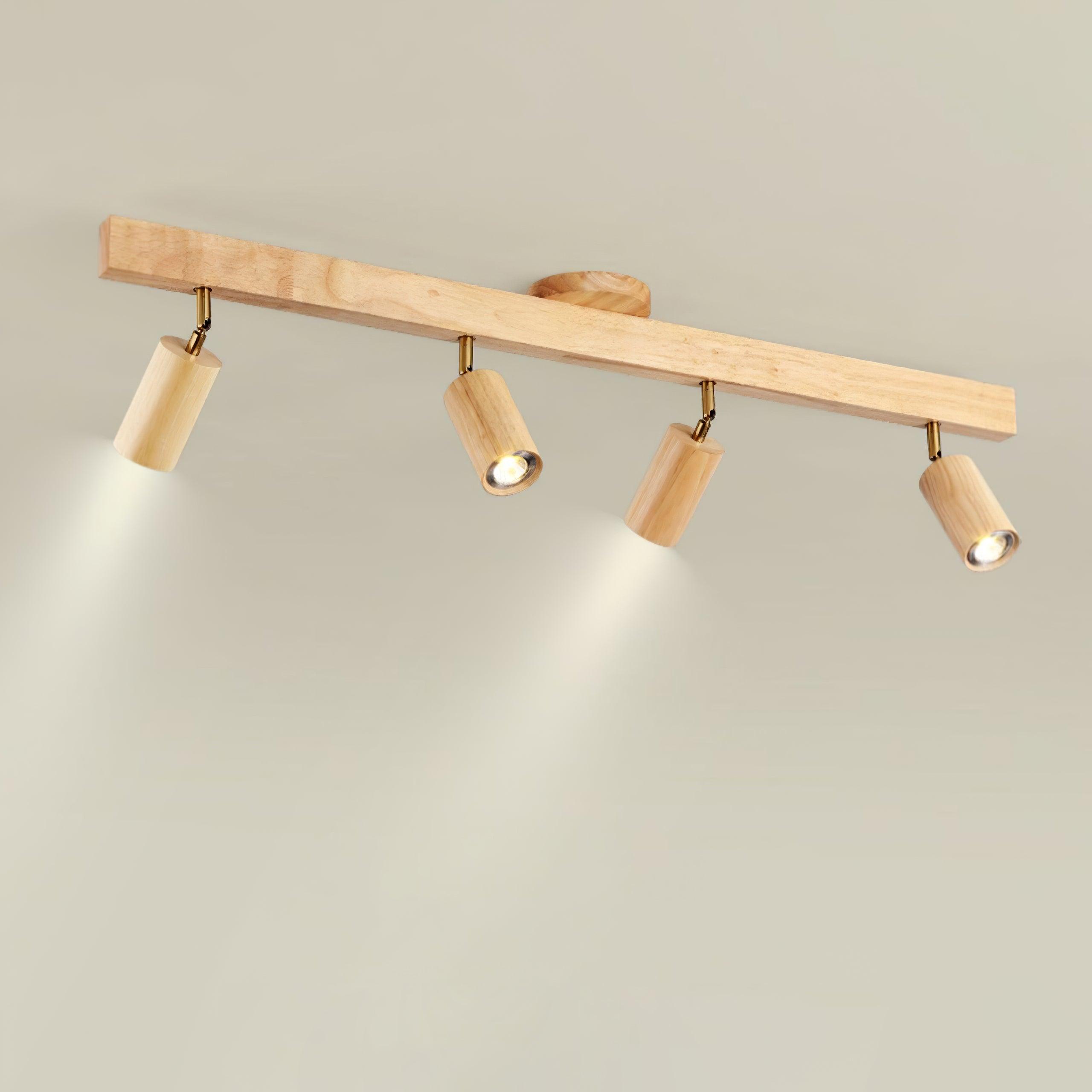 Aim Foco de Iluminación de Riel de Madera Clásica