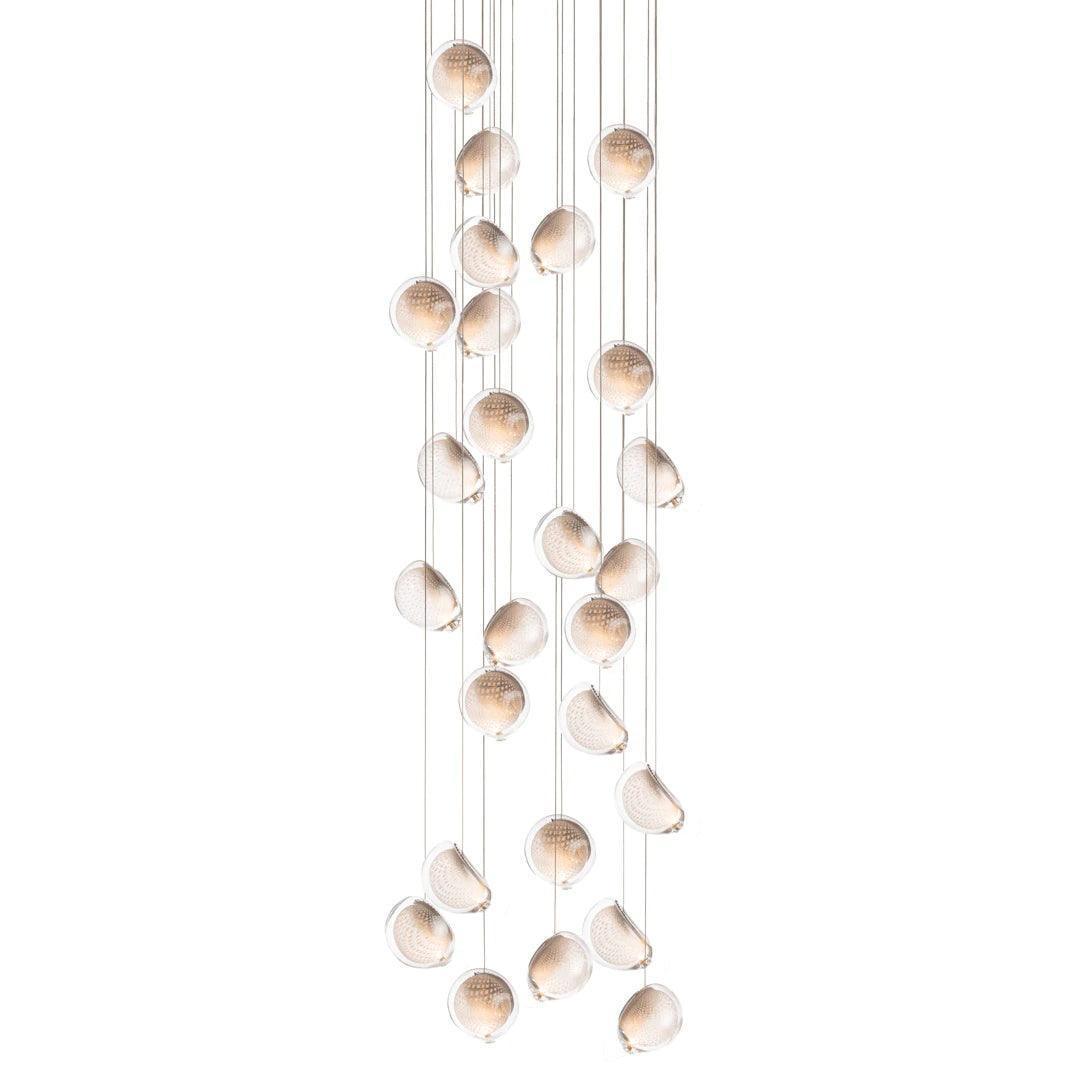 Chandelier Mesh Glass Orbs Cluster Metal Frame Modern Minimalist - Letslighting