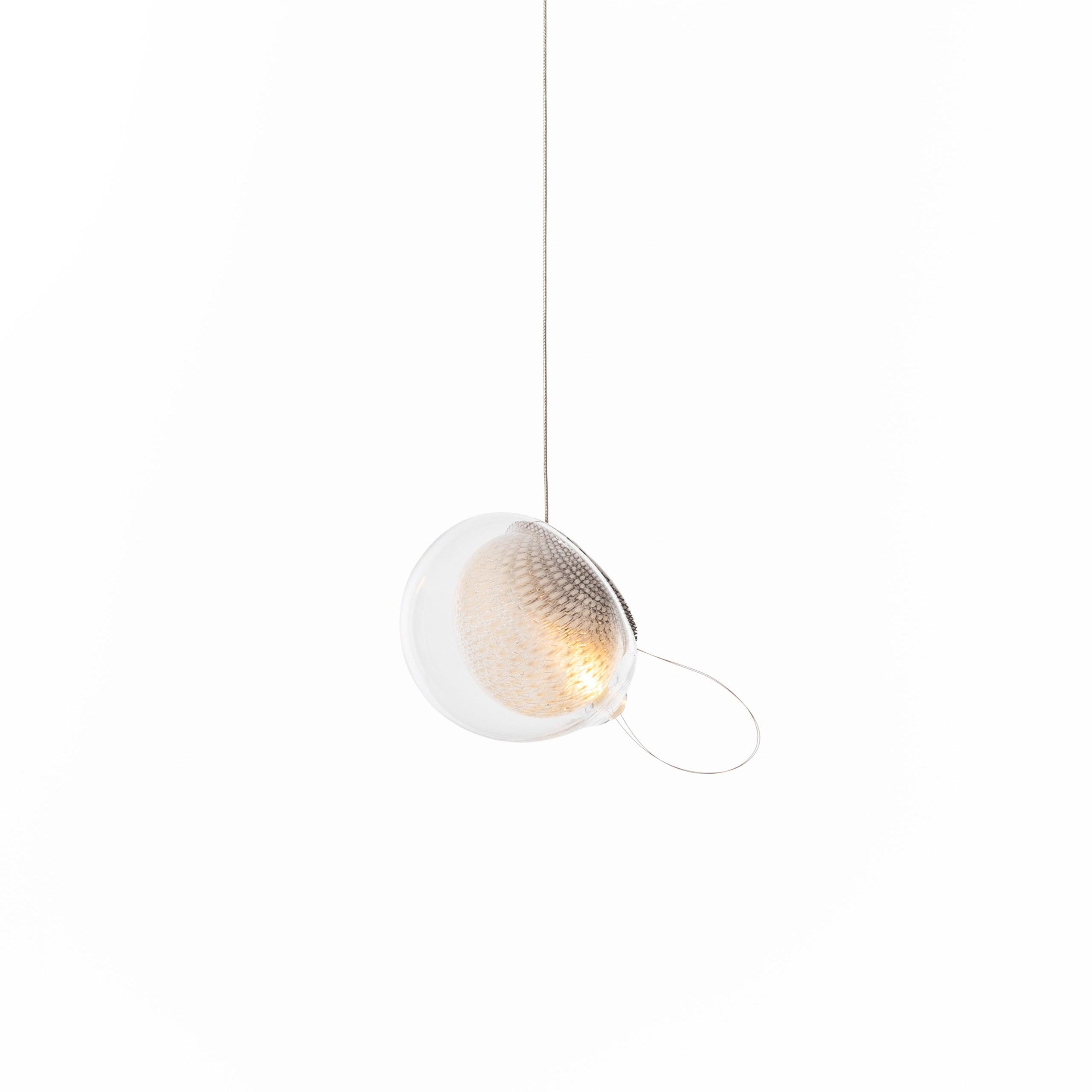 Chandelier Mesh Glass Orbs Cluster Metal Frame Modern Minimalist - Letslighting