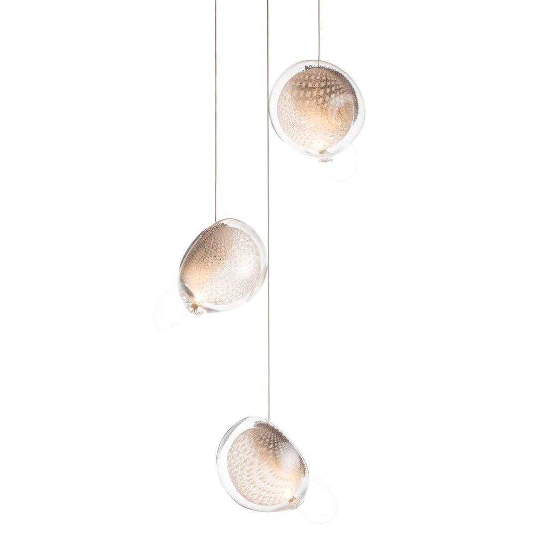 Chandelier Mesh Glass Orbs Cluster Metal Frame Modern Minimalist - Letslighting