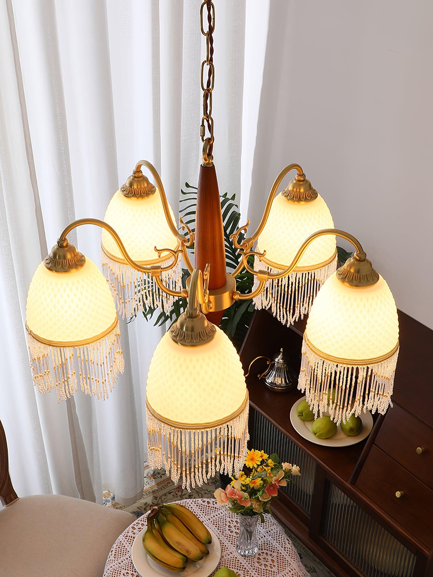 Aurora Chandelier Tassel Glass Vintage - Letslighting