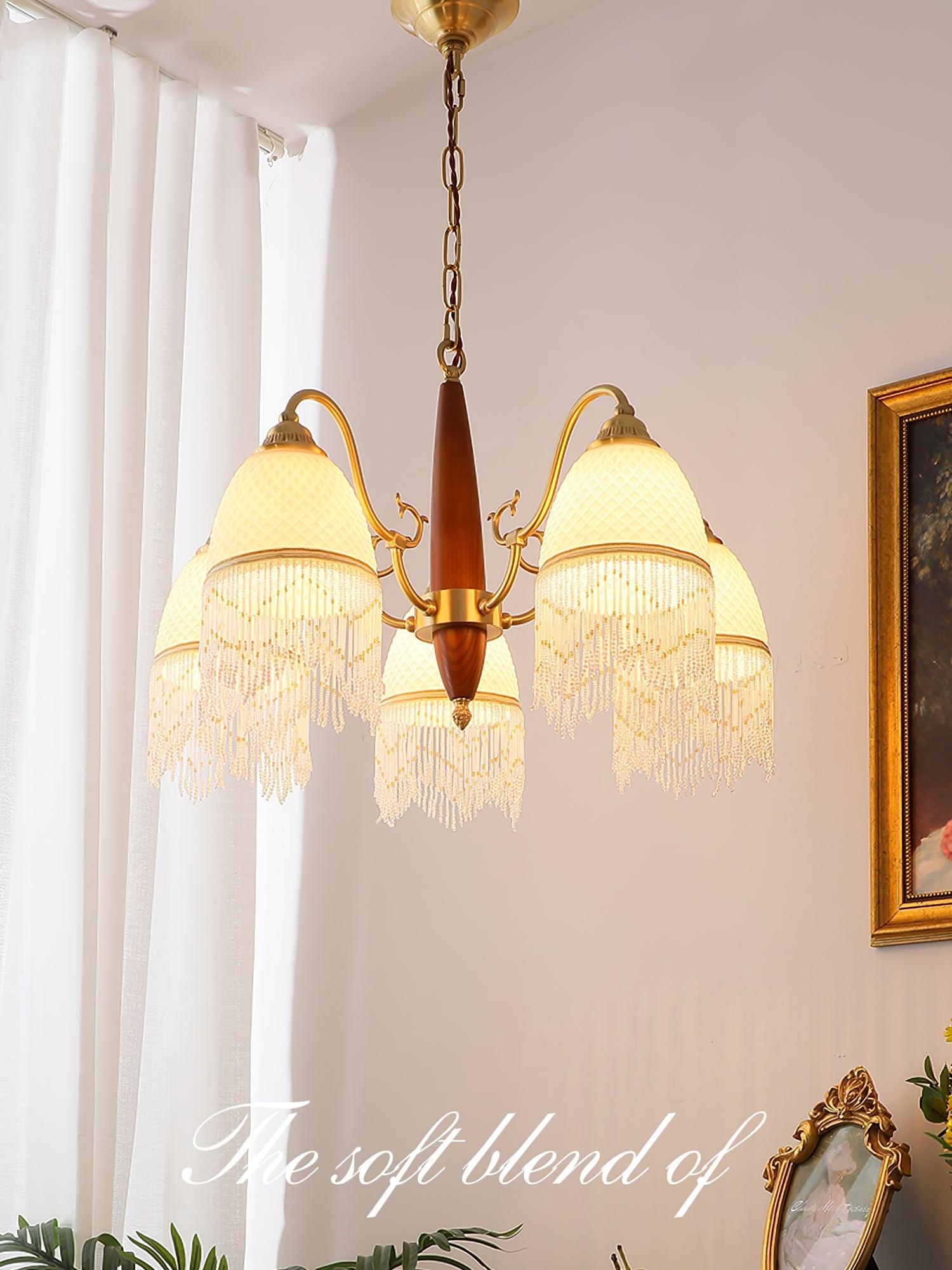 Aurora Chandelier Tassel Glass Vintage - Letslighting