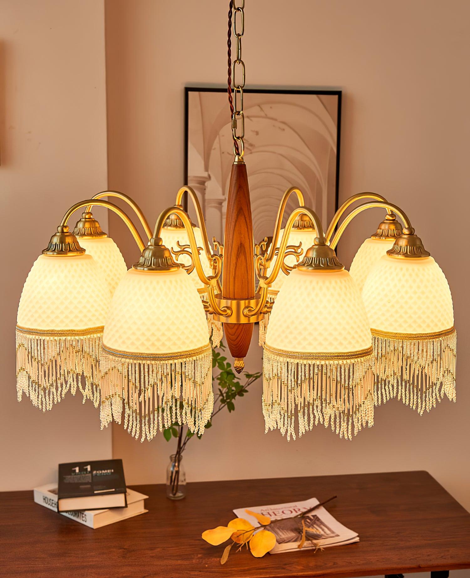 Aurora Chandelier Tassel Glass Vintage - Letslighting